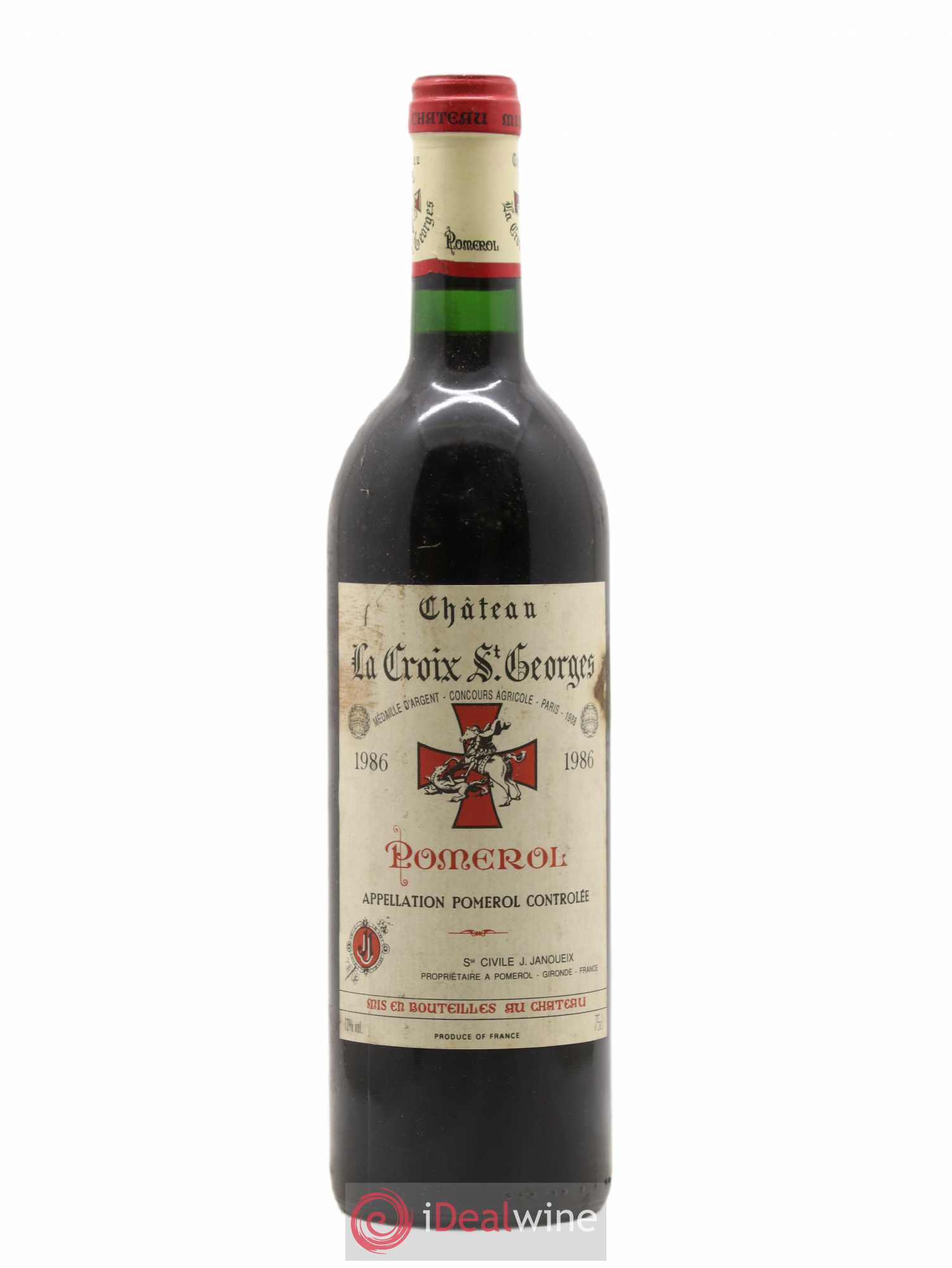 Château la Croix Saint-Georges 1986 - Lot de 1 bouteille - 0