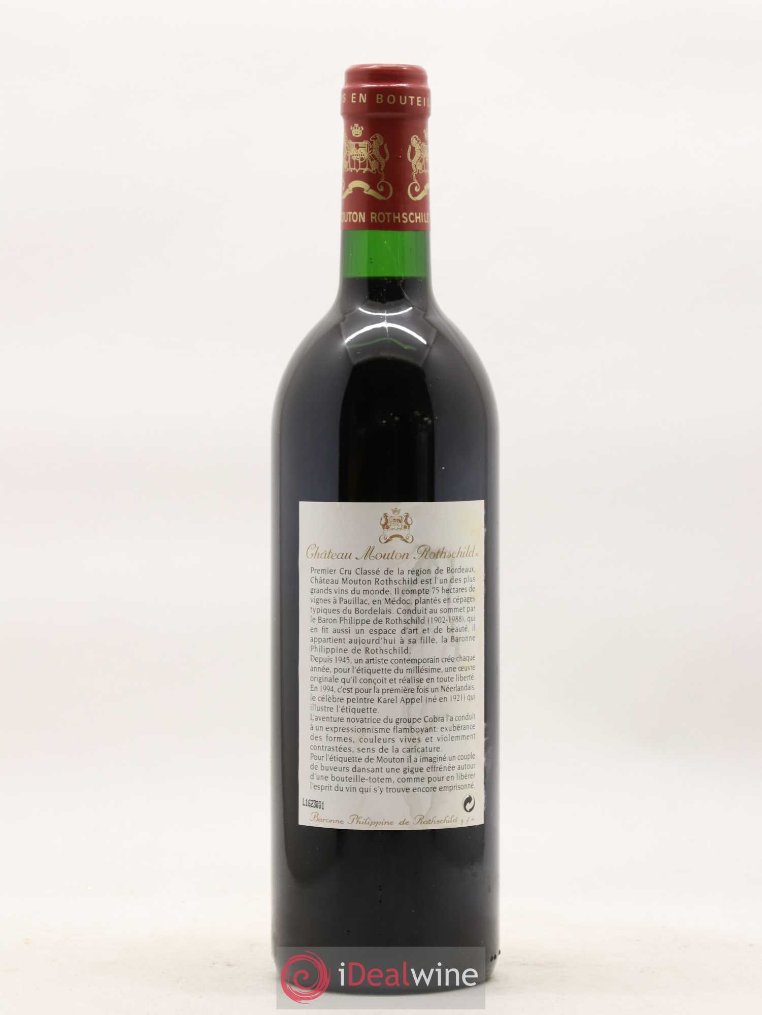Château Mouton Rothschild 1er Grand Cru Classé 1994 - Lot de 1 bouteille - 1