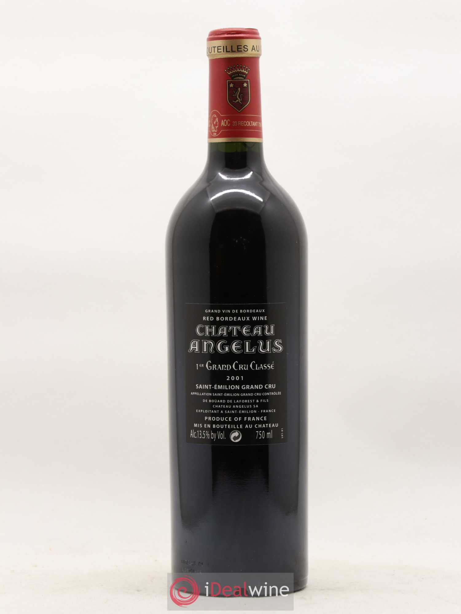 Château Angélus 1er Grand Cru Classé A 2001 - Lot de 1 bouteille - 1