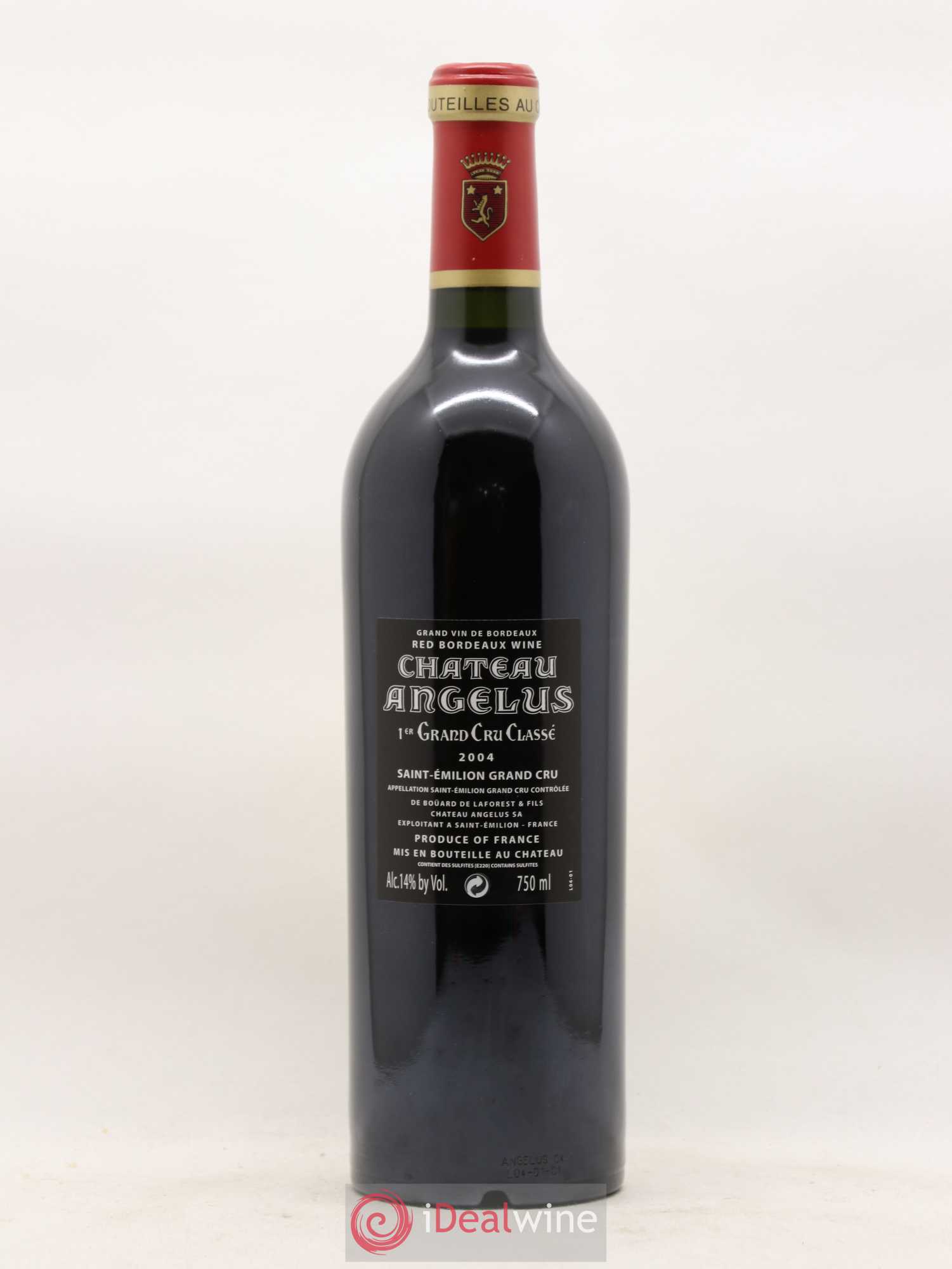 Château Angélus 1er Grand Cru Classé A 2004 - Lot de 1 bouteille - 1
