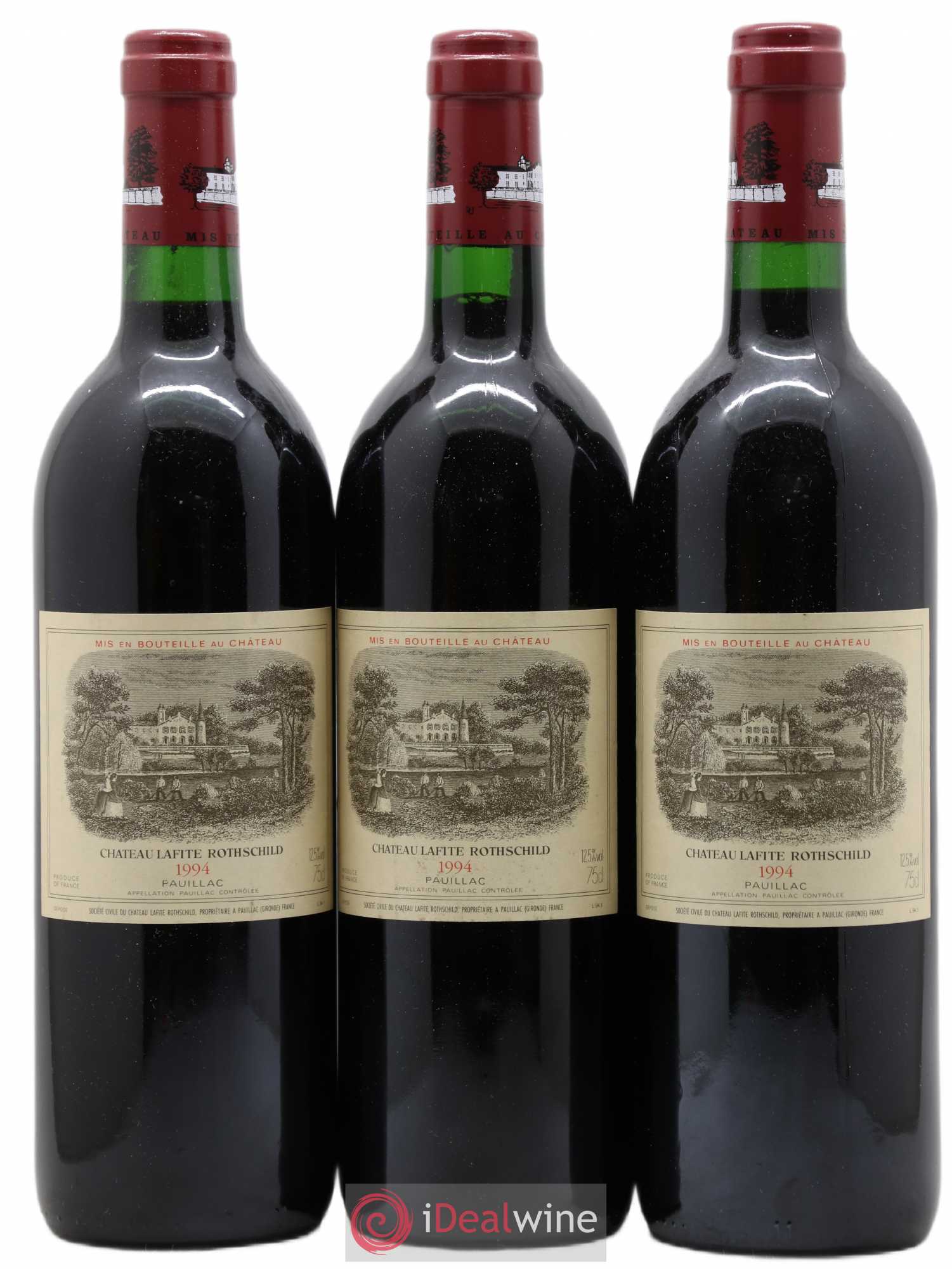 Château Lafite Rothschild 1er Grand Cru Classé 1994 - Lot de 3 bouteilles - 0