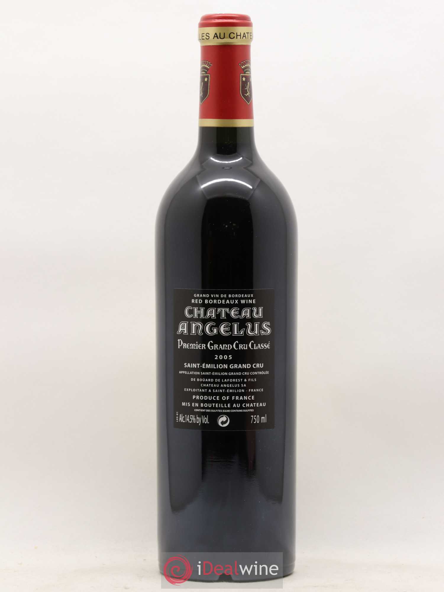 Château Angélus 1er Grand Cru Classé A 2005 - Lot de 1 bouteille - 1