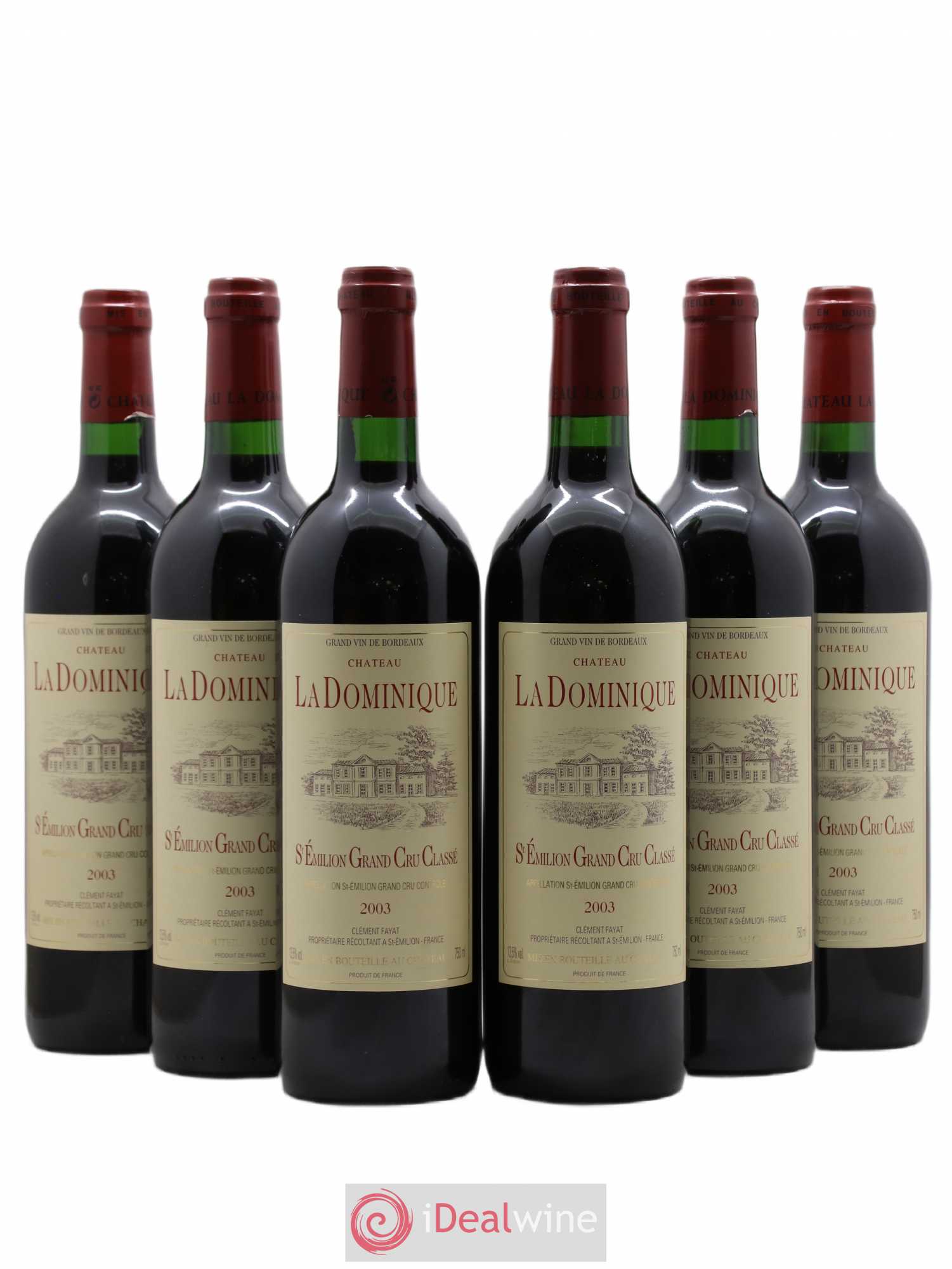 Château la Dominique Grand Cru Classé 2003 - Lot de 6 bouteilles - 0