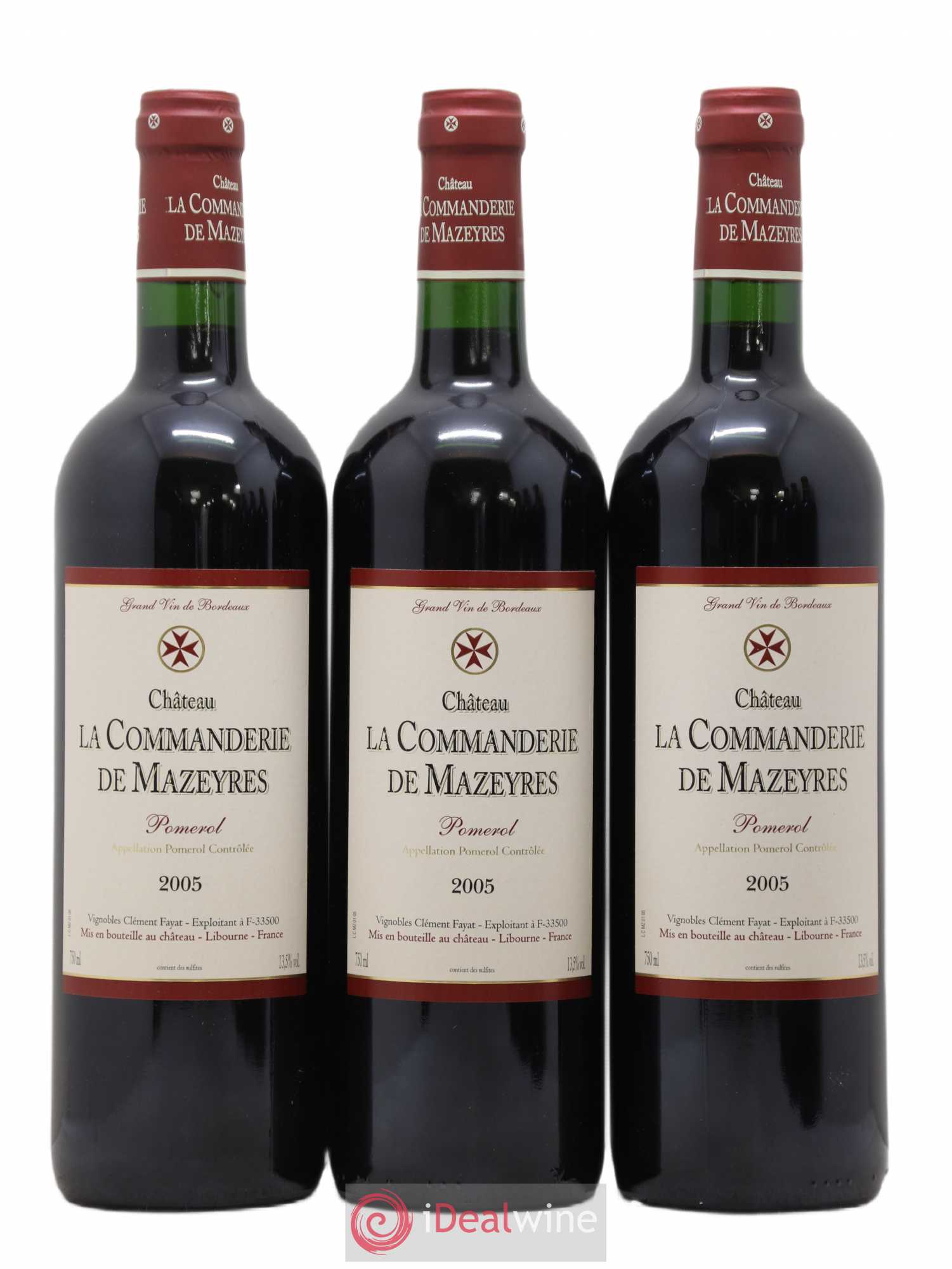 Château La Commanderie de Mazeyres 2005 - Lot de 6 bouteilles - 1