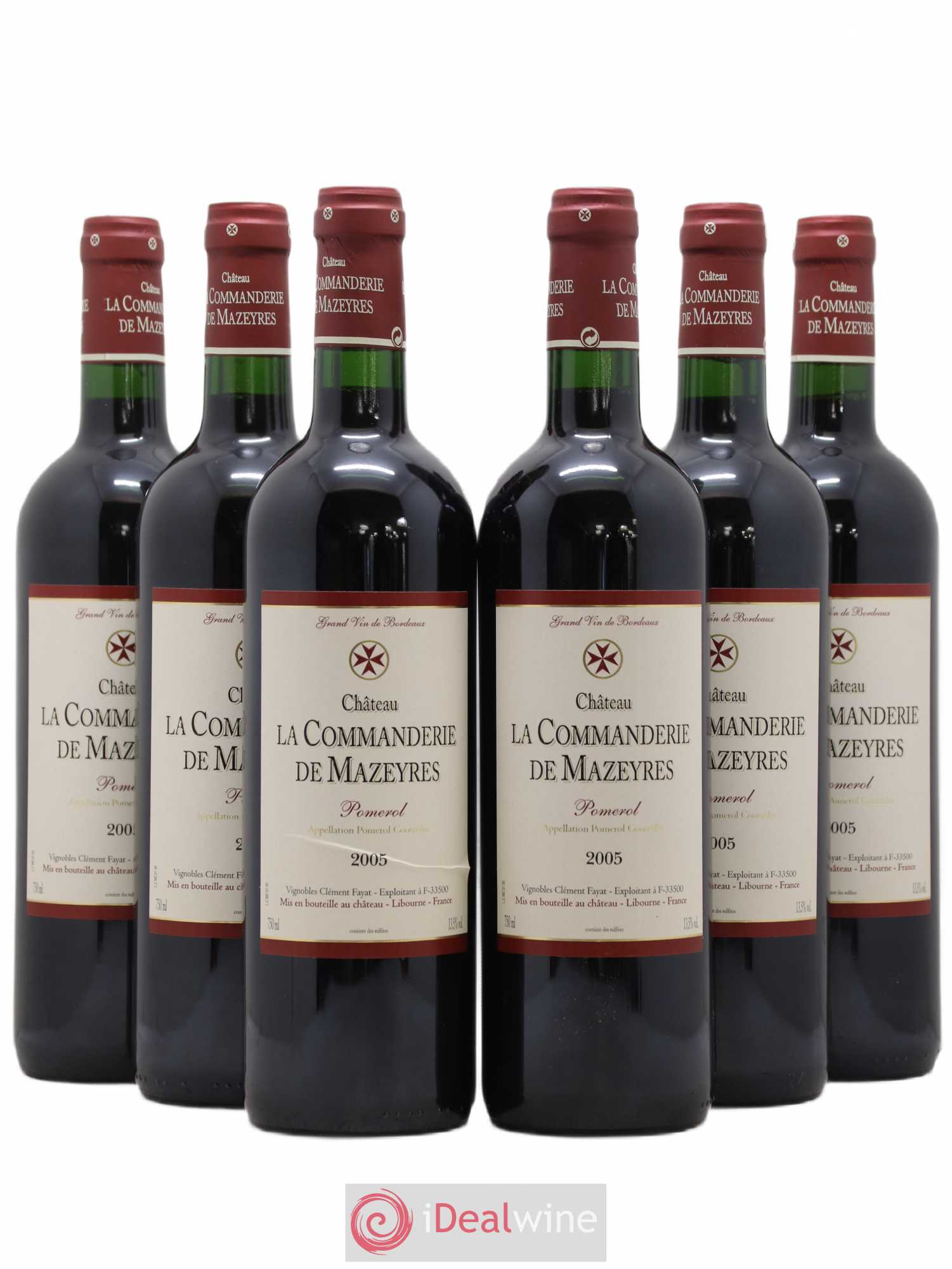 Château La Commanderie de Mazeyres 2005 - Lot de 6 bouteilles - 0