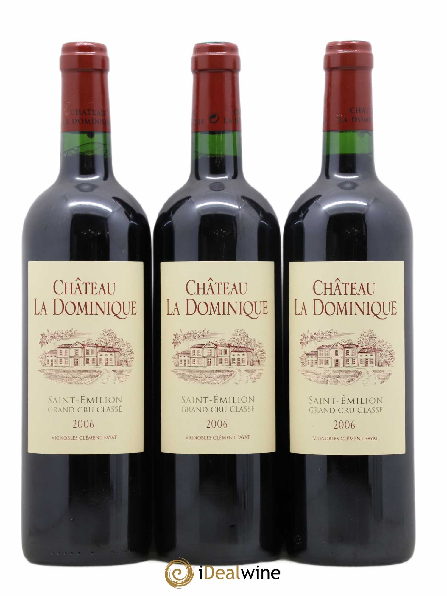 Château la Dominique Grand Cru Classé 2006 - Lot de 3 bouteilles - 0