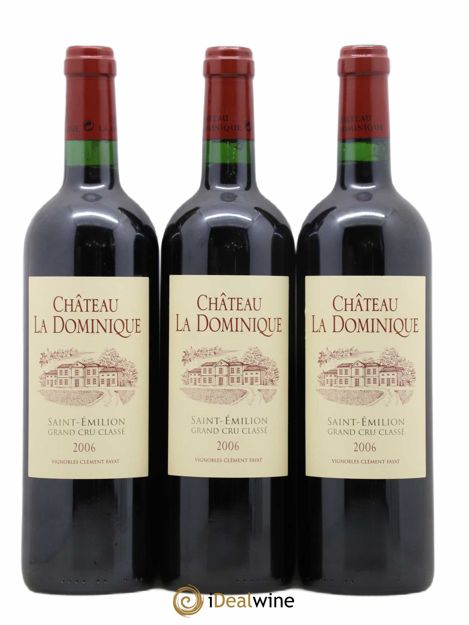 Château la Dominique Grand Cru Classé 2006 - Lot de 3 bouteilles - 0