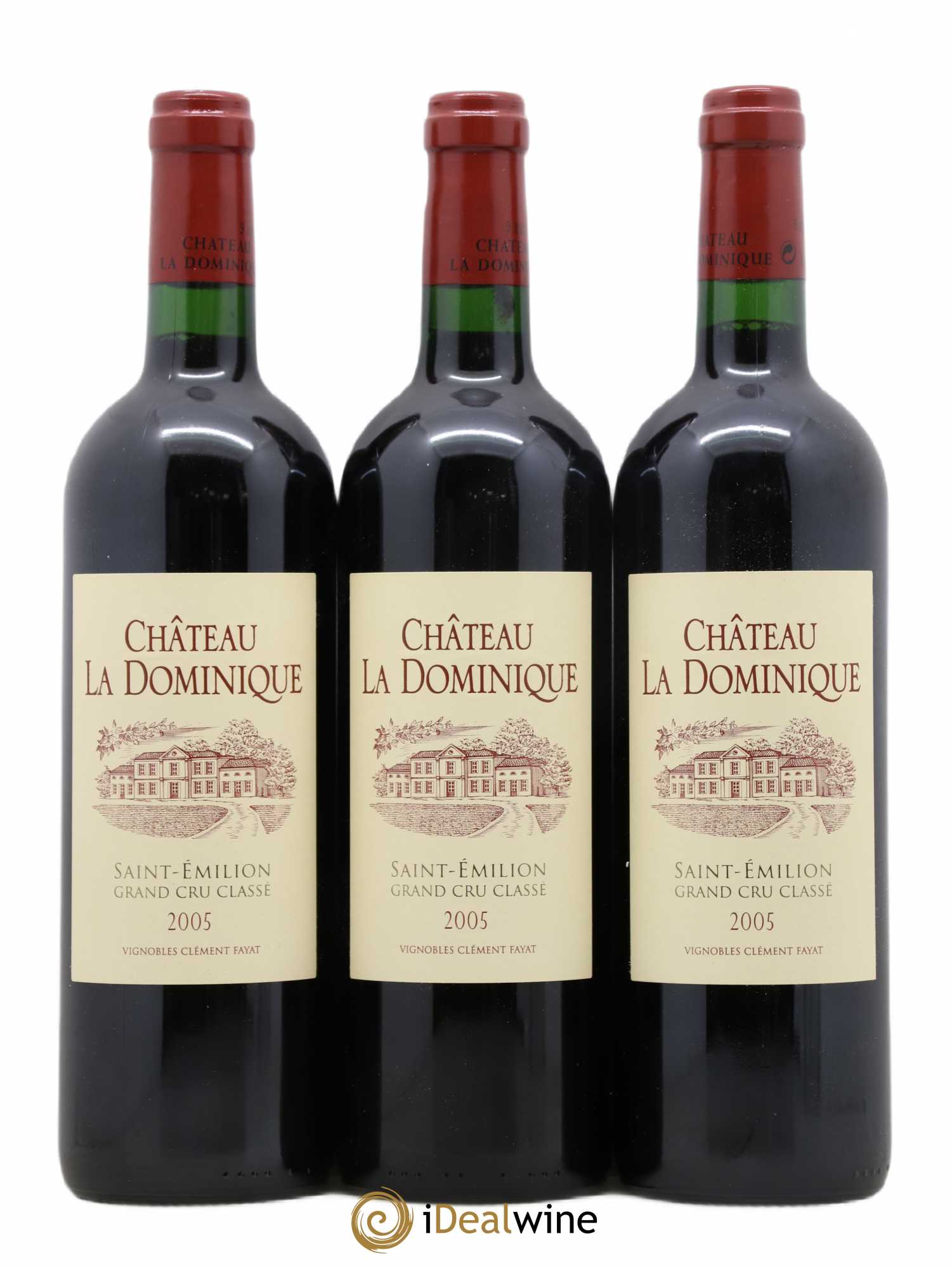 Château la Dominique Grand Cru Classé 2005 - Lot de 3 bouteilles - 0