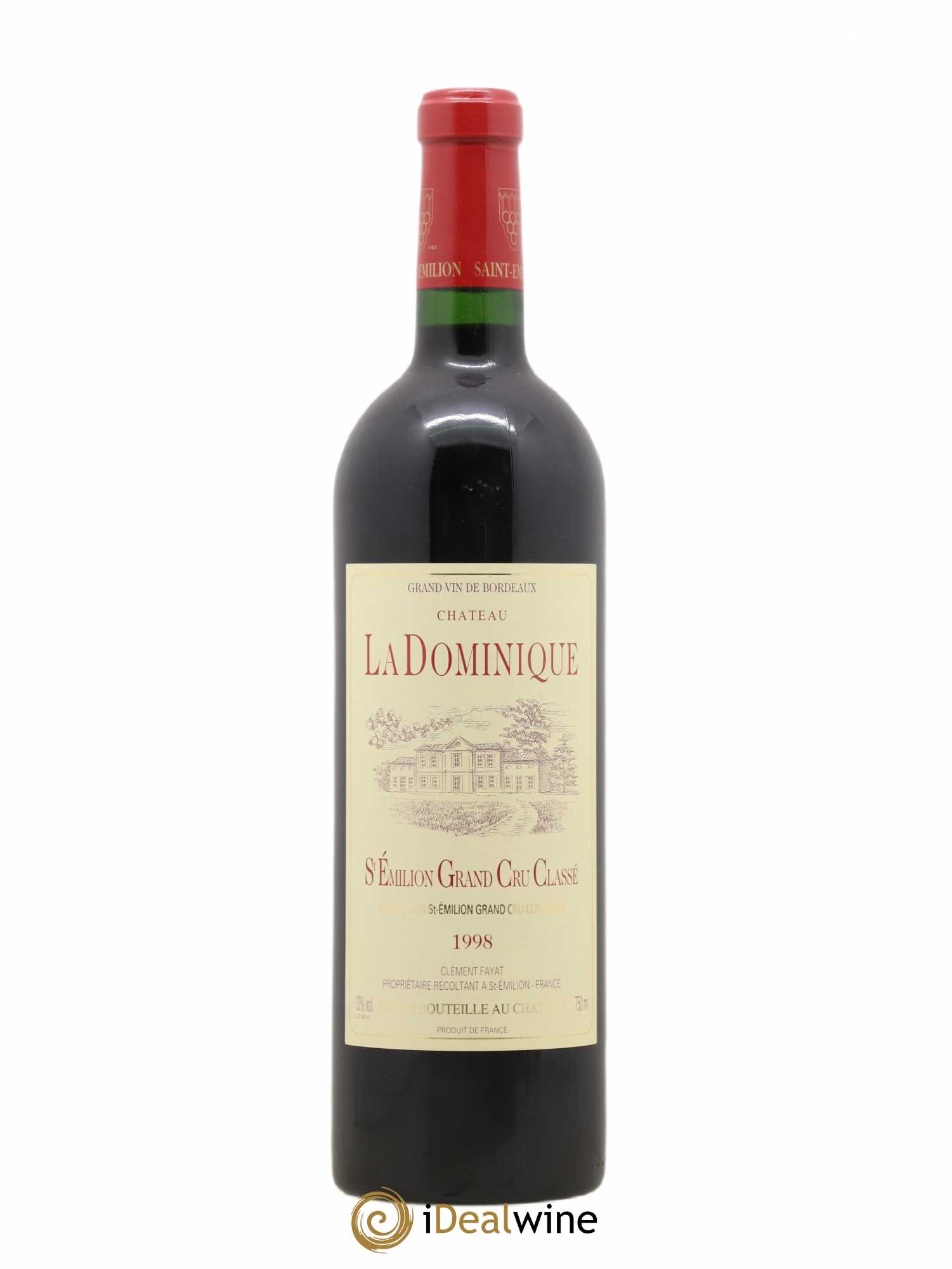 Château la Dominique Grand Cru Classé 1998 - Lot de 1 bouteille - 0