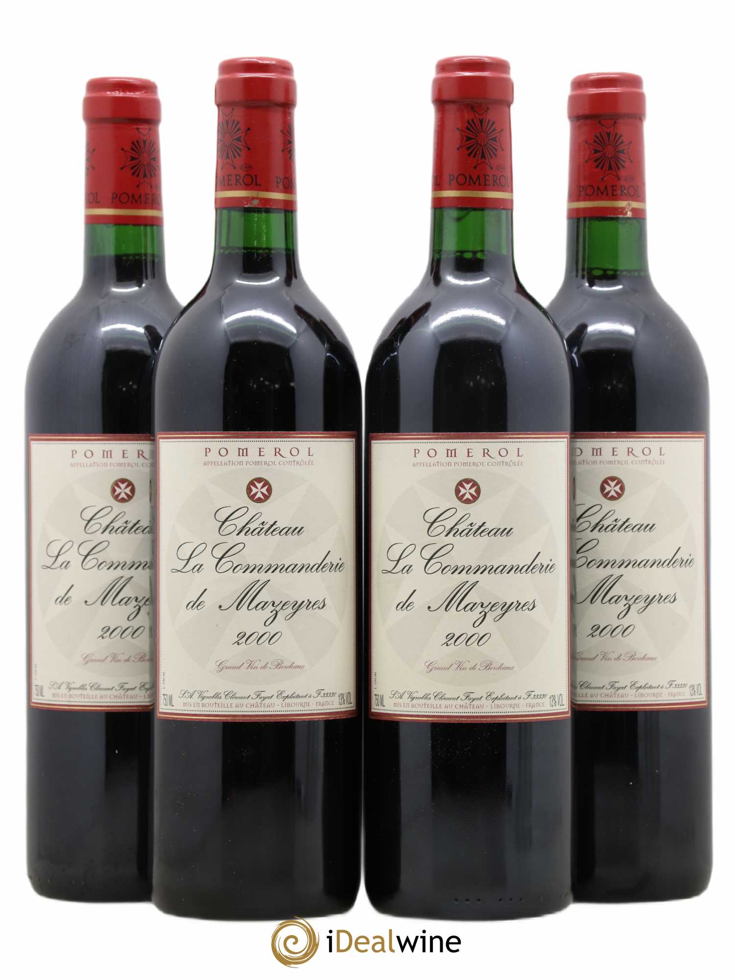Château La Commanderie de Mazeyres 2000 - Lot de 4 bouteilles - 0