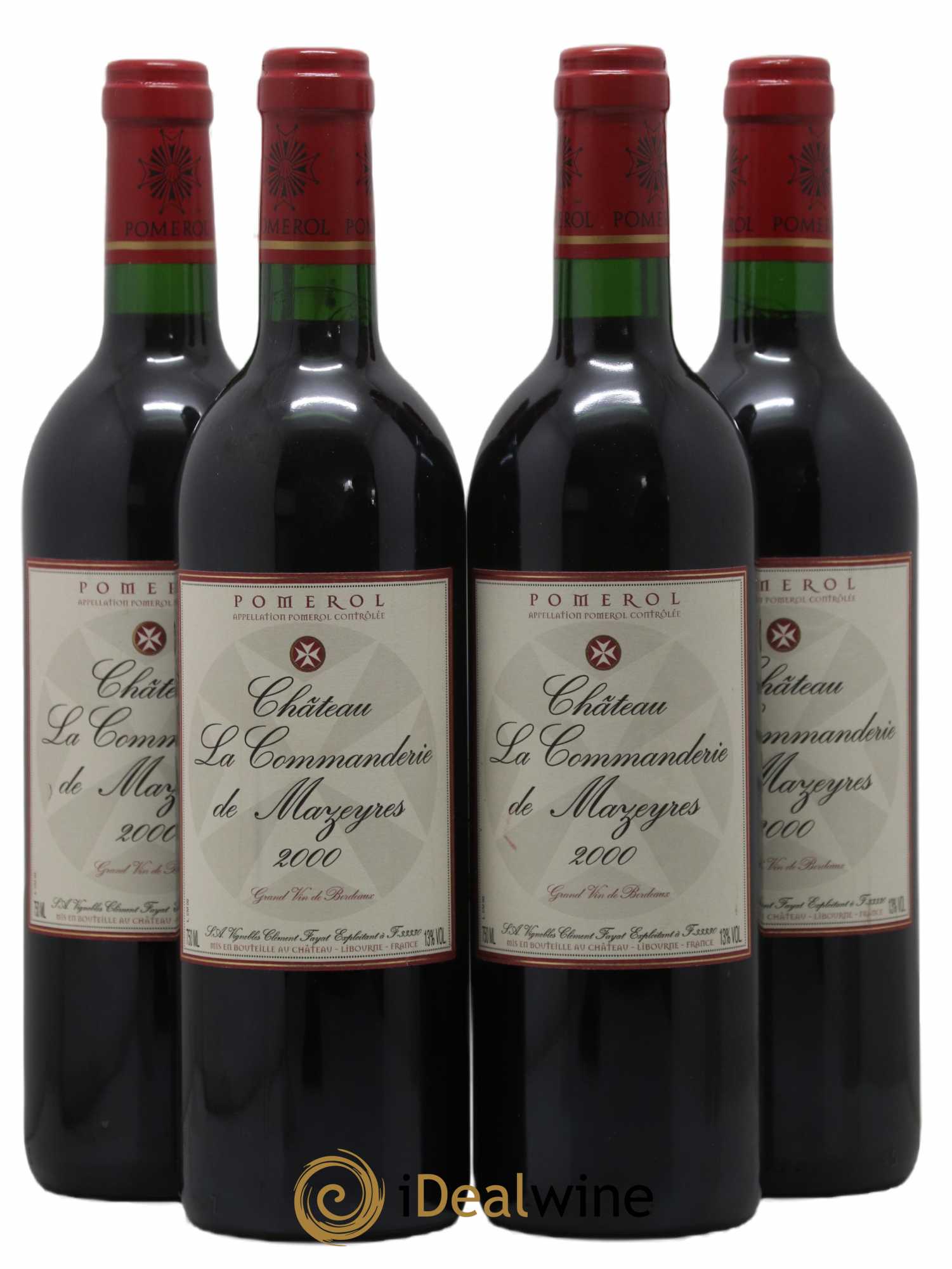 Château La Commanderie de Mazeyres 2000 - Lot of 4 bottles - 0