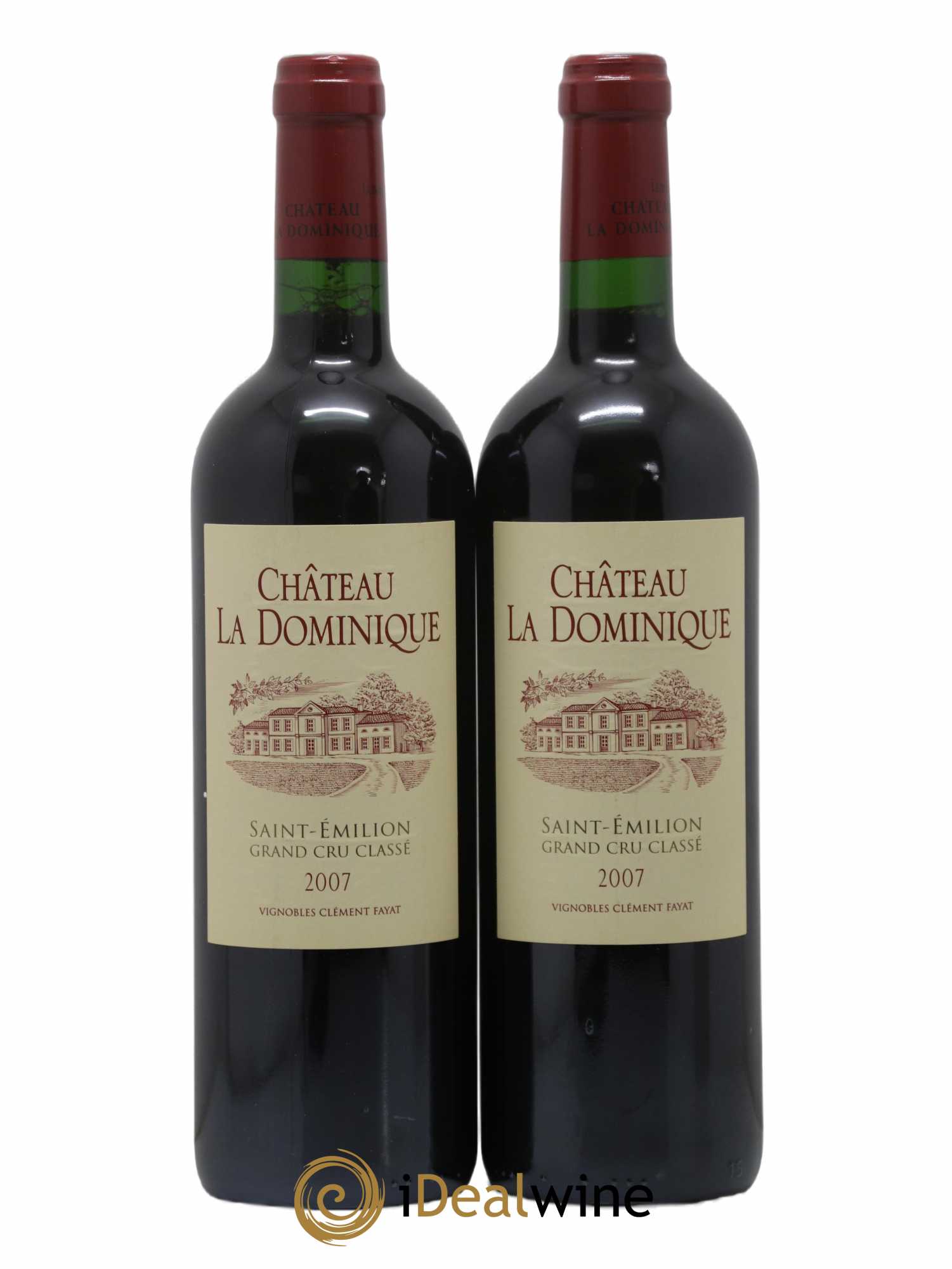 Château la Dominique Grand Cru Classé 2007 - Lot de 2 bouteilles - 0