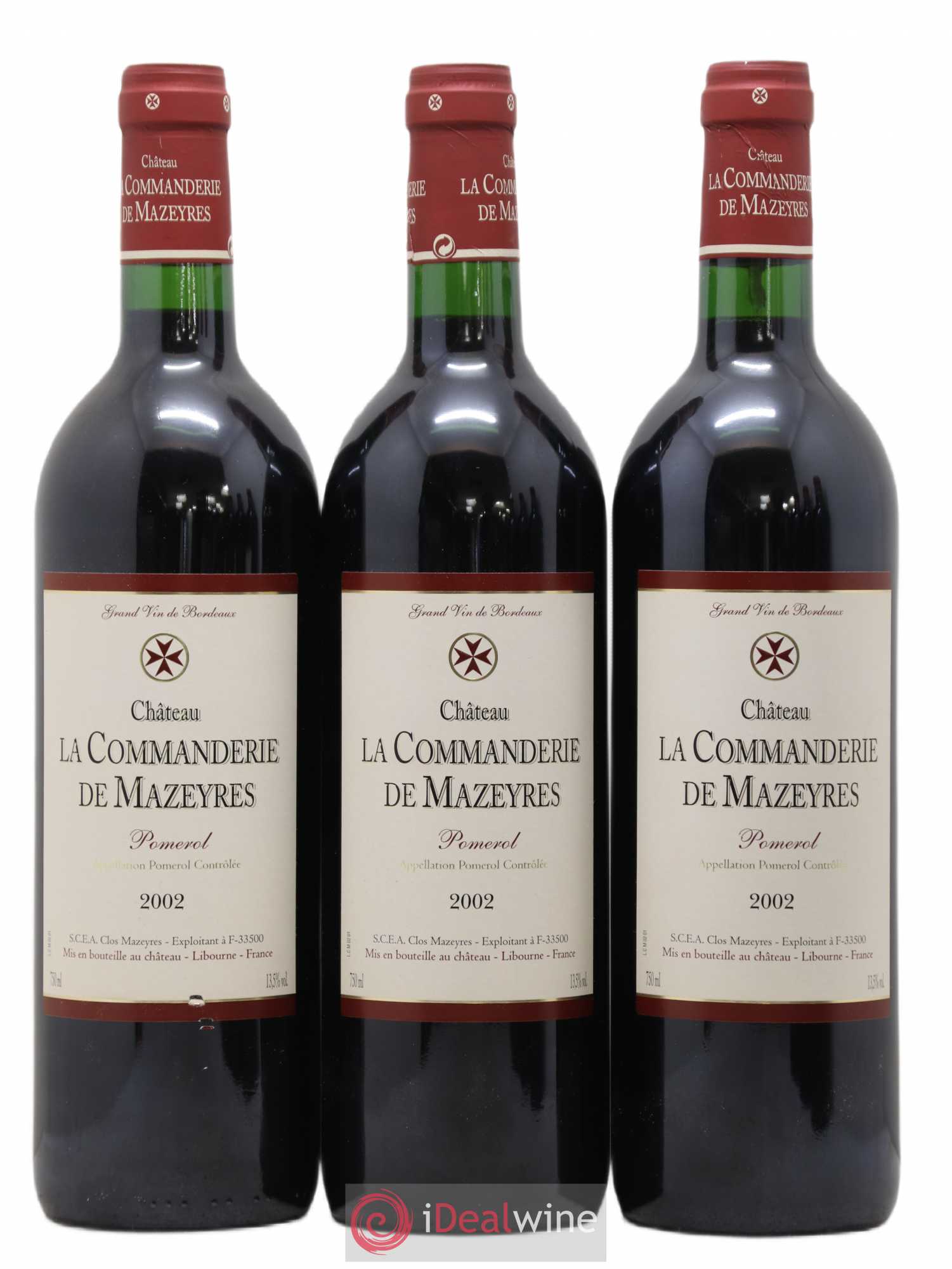 Château La Commanderie de Mazeyres 2002 - Lot de 6 bouteilles - 1