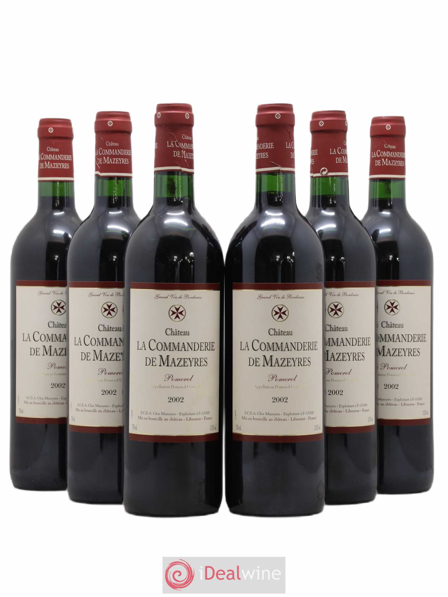 Château La Commanderie de Mazeyres 2002 - Lot de 6 bouteilles - 0