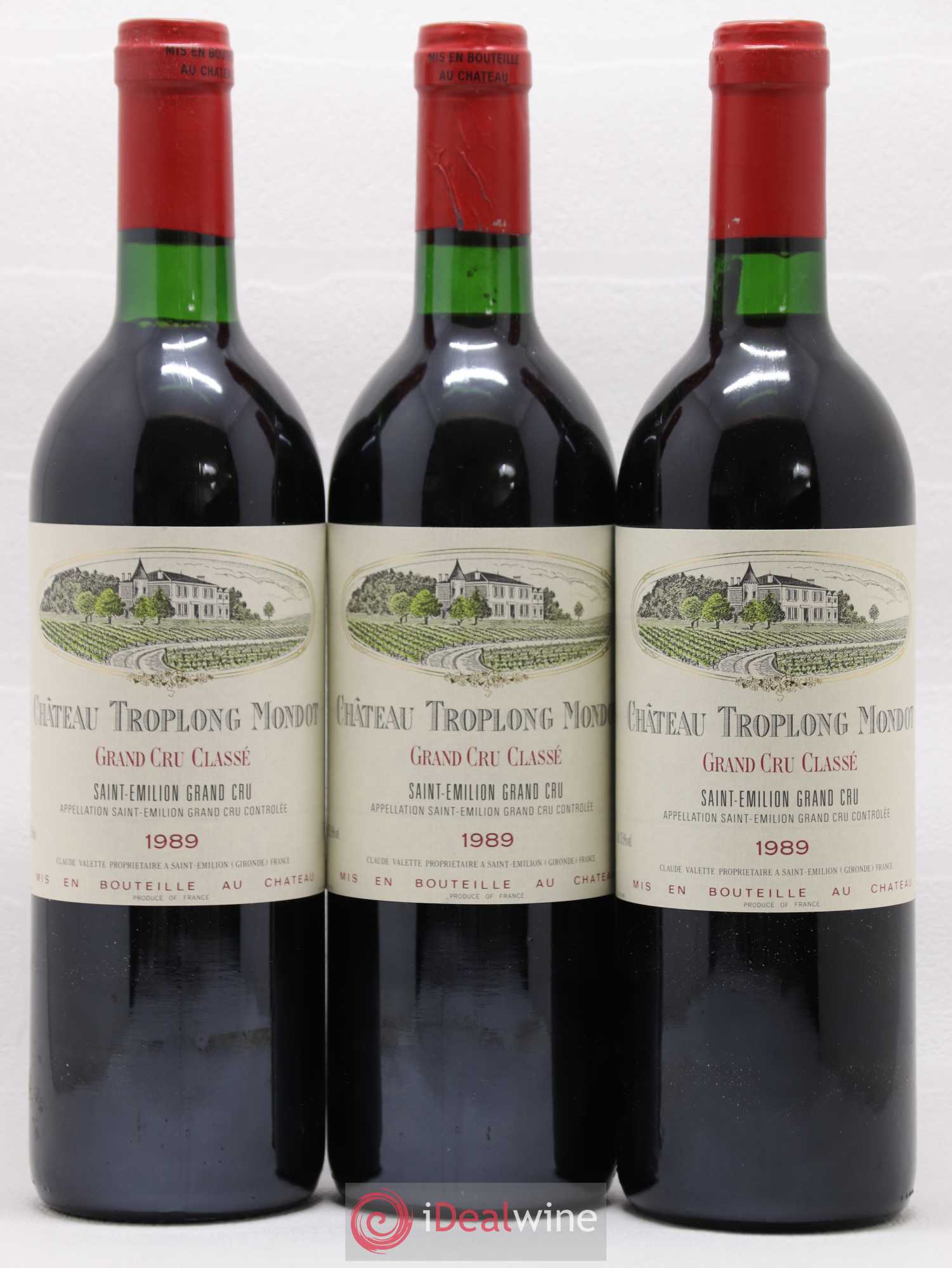 Château Troplong Mondot 1er Grand Cru Classé B 1989 - Lot de 6 bouteilles - 1