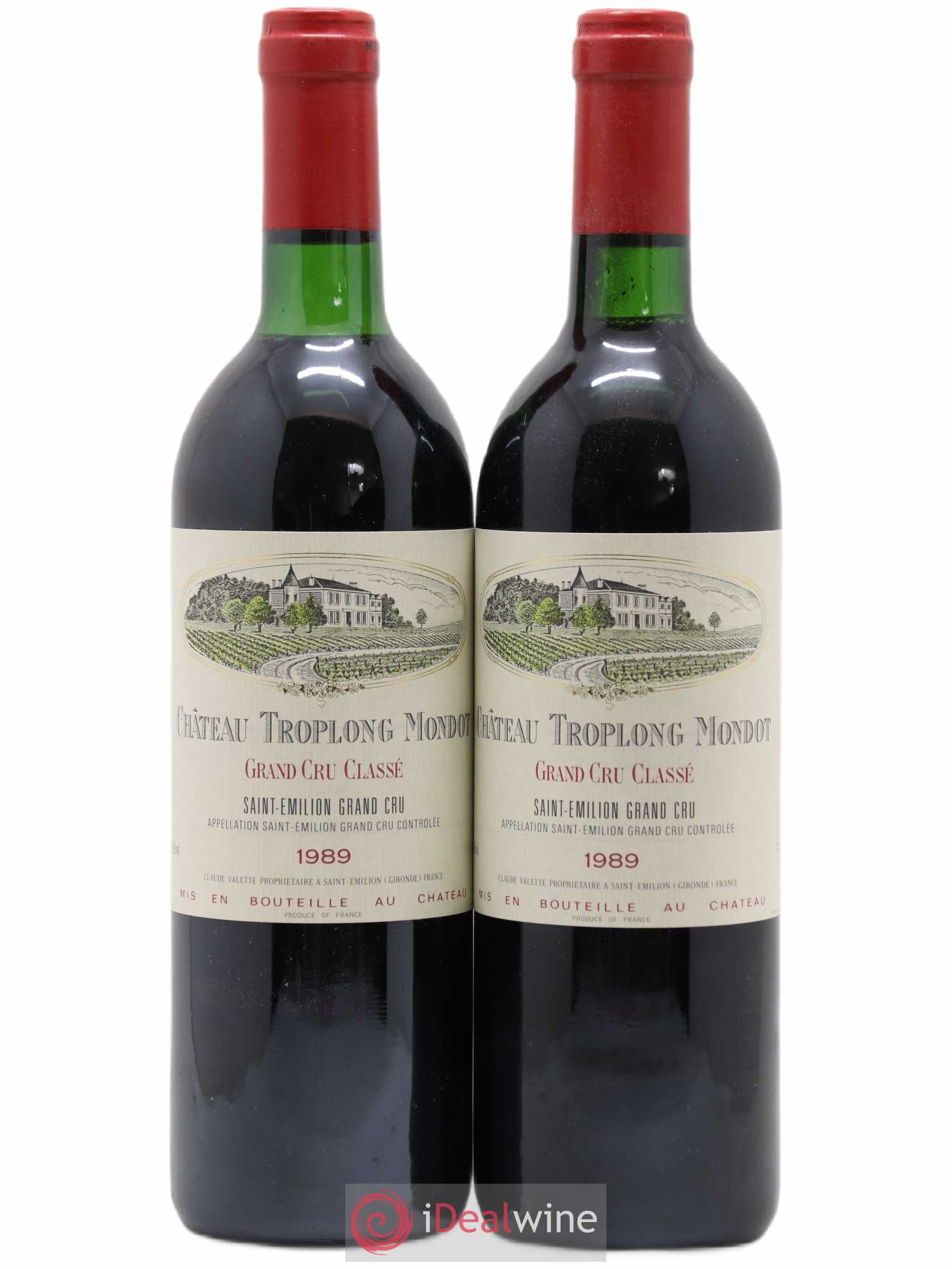 Château Troplong Mondot 1er Grand Cru Classé B 1989 - Lot de 2 bouteilles - 0