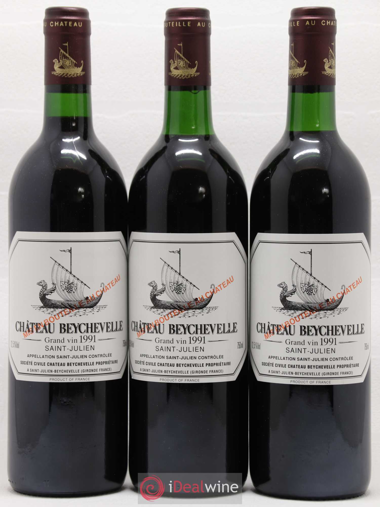 Château Beychevelle 4ème Grand Cru Classé 1991 - Lot de 6 bouteilles - 1