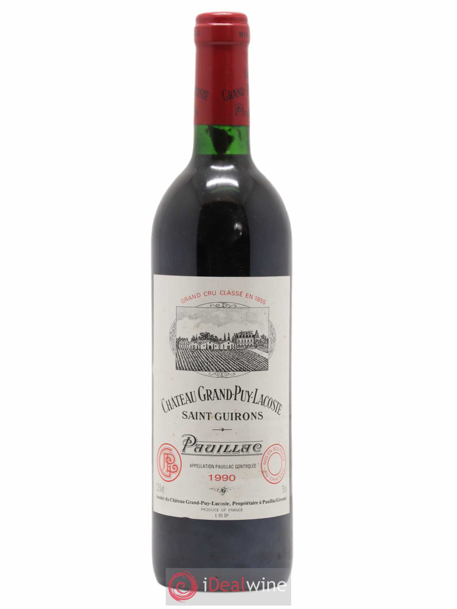 Château Grand Puy Lacoste 5ème Grand Cru Classé 1990 - Lot de 1 bouteille - 0
