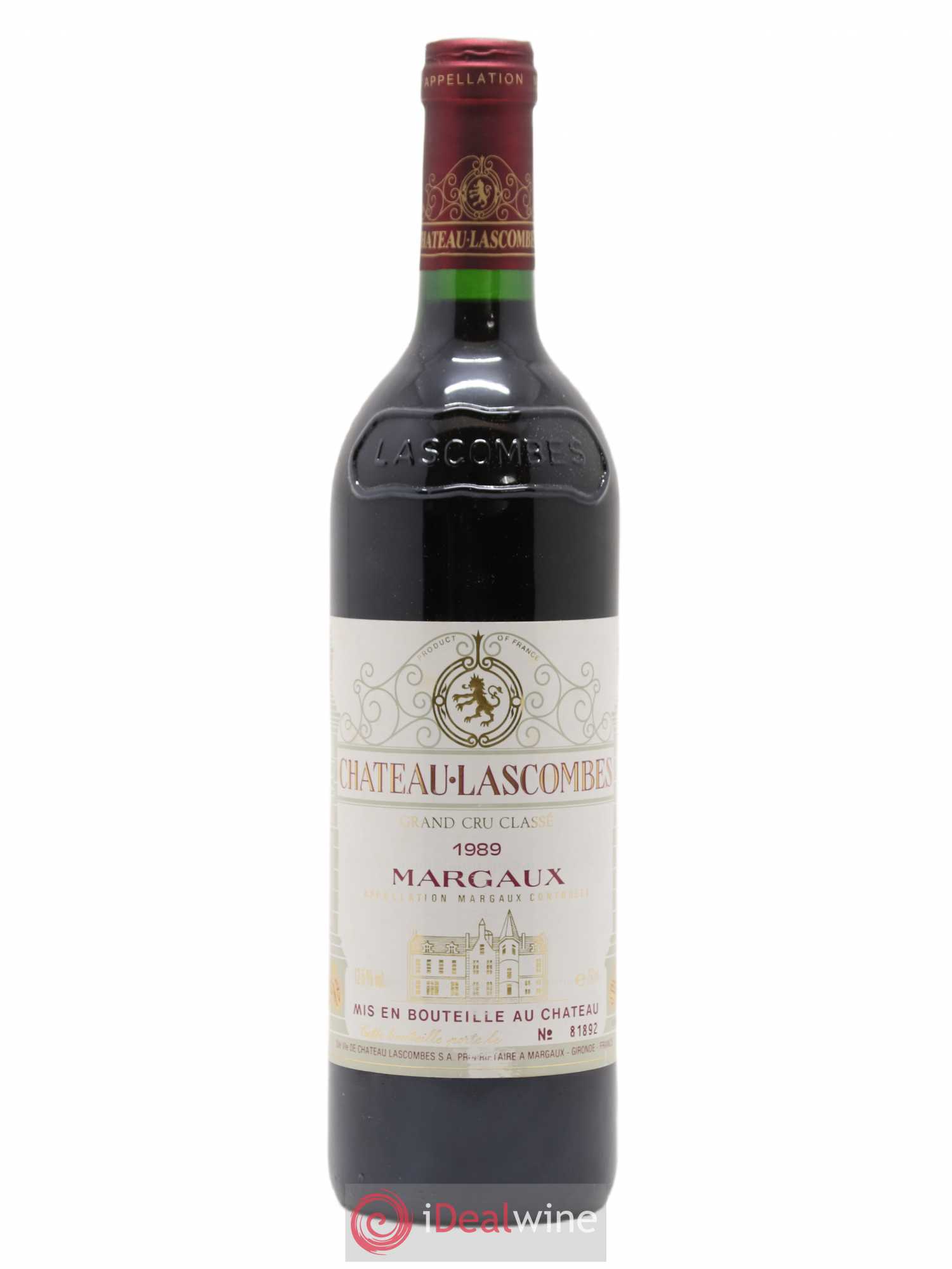 Château Lascombes 2ème Grand Cru Classé 1989 - Lot de 1 bouteille - 0