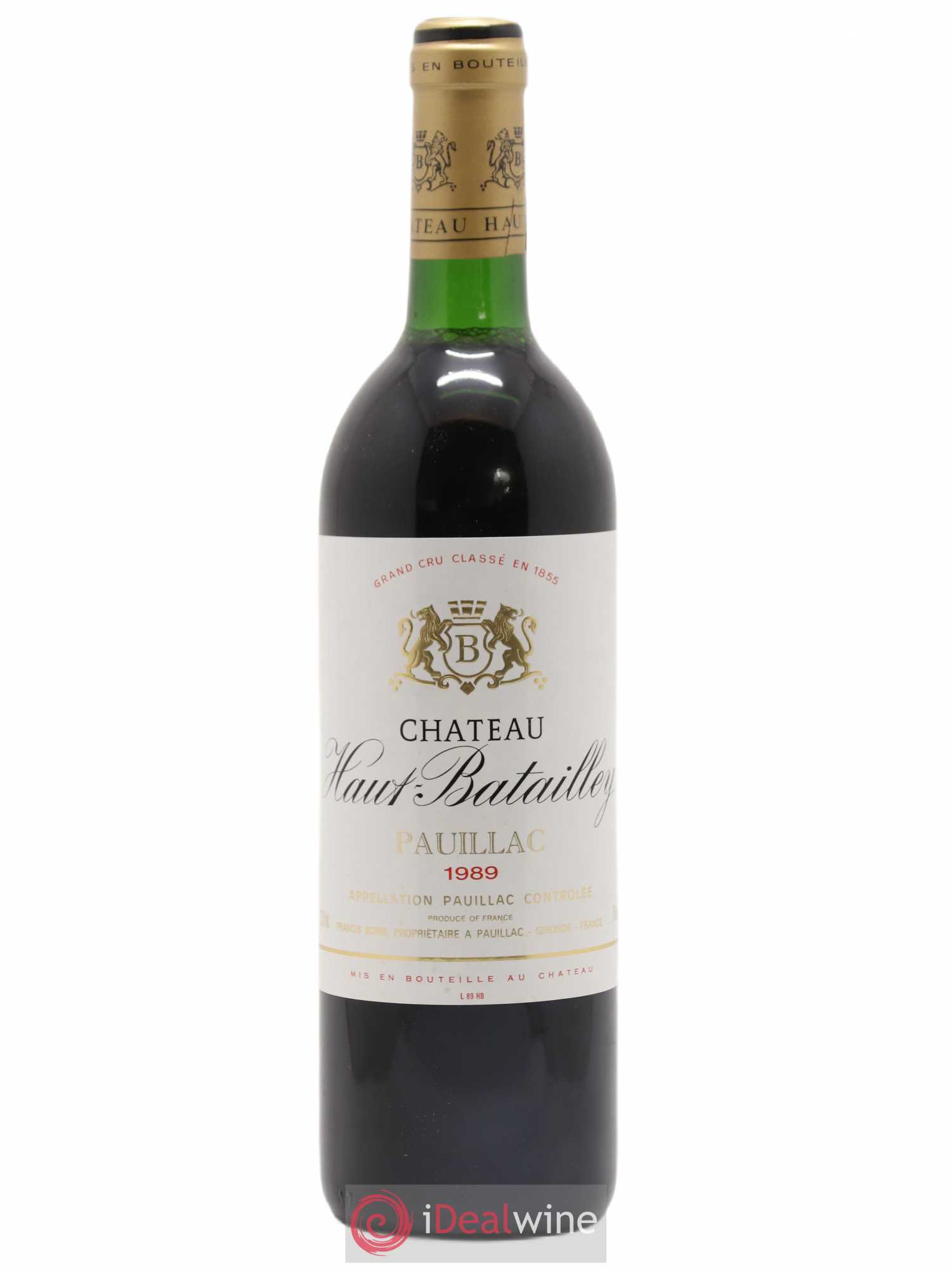 Château Haut Batailley 5ème Grand Cru Classé 1989 - Lot de 1 bouteille - 0