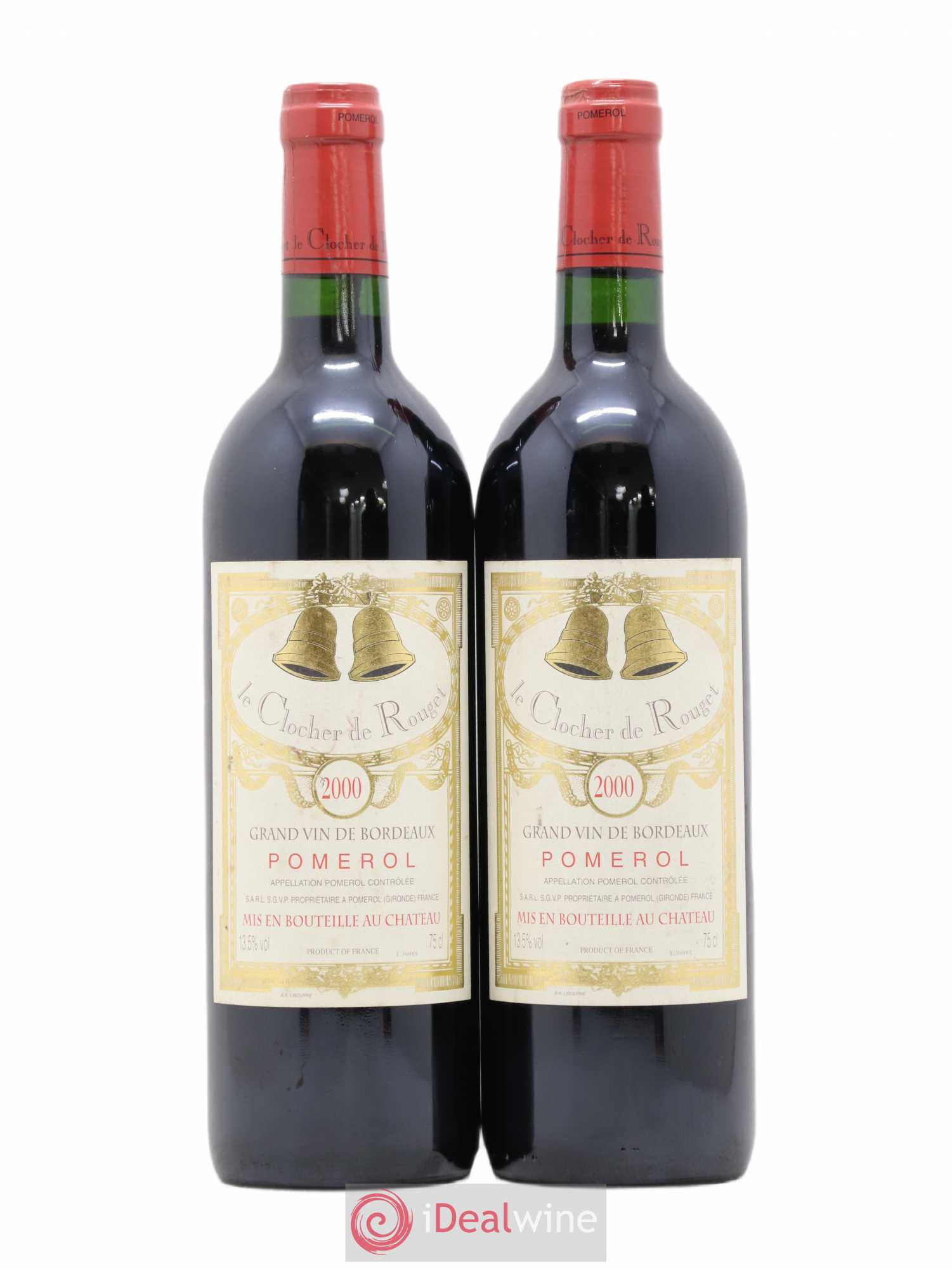 Pomerol Clocher du Rouget 2000 - Lot de 2 bouteilles - 0