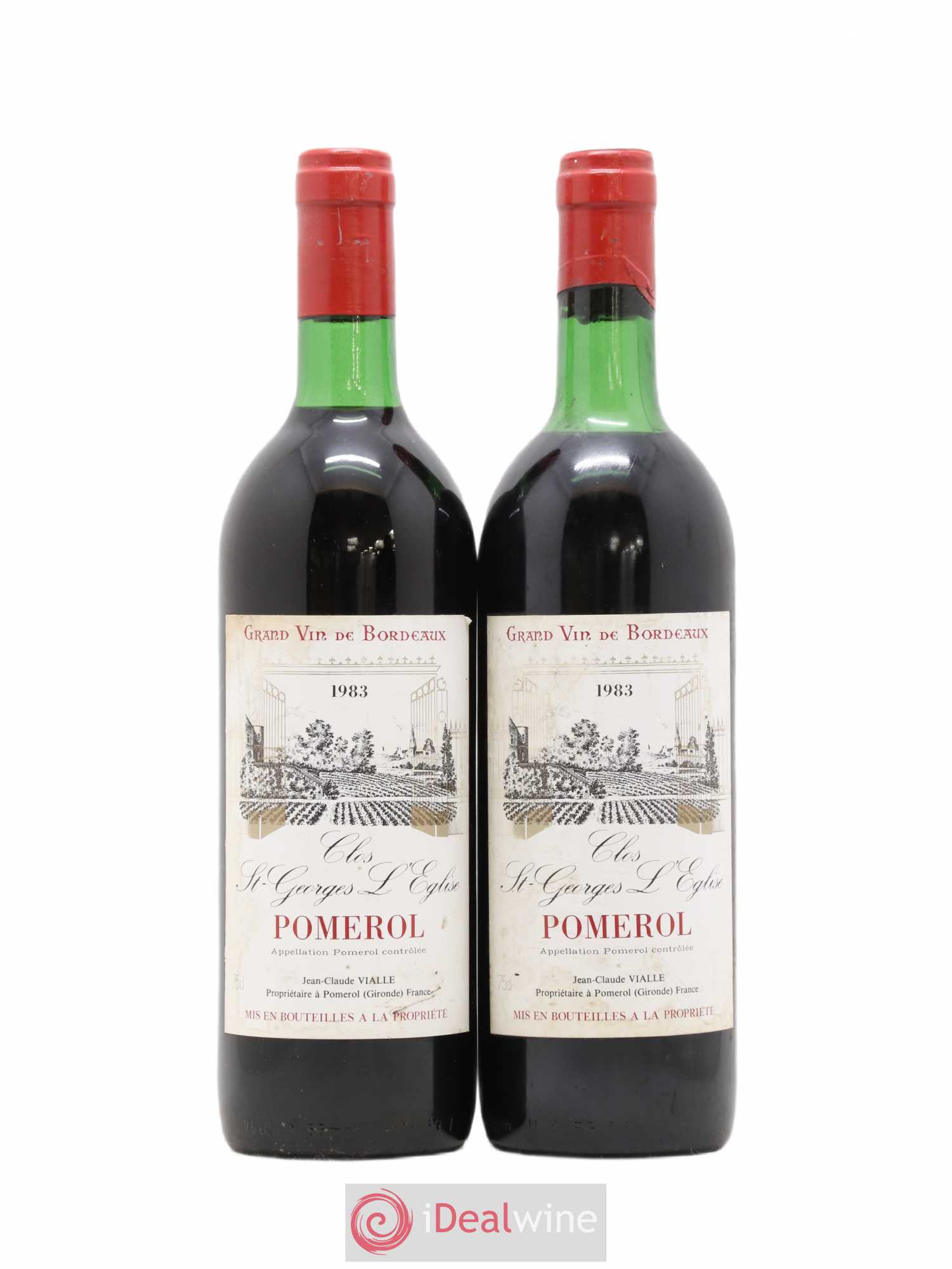 Pomerol Clos Saint Georges l'Eglise 1983 - Posten von 2 Flaschen - 0