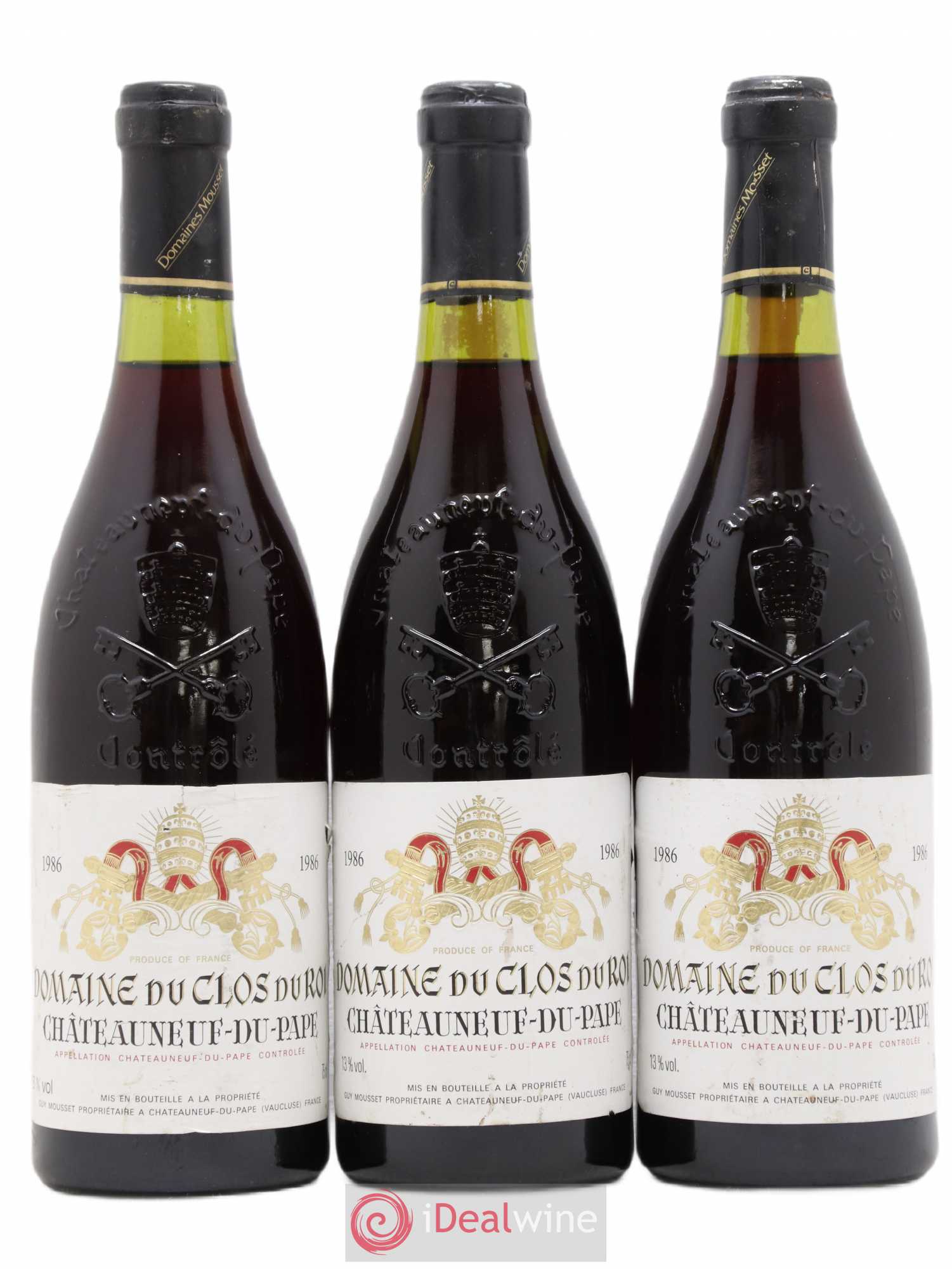Châteauneuf-du-Pape Domaine du Clos du Roi 1986 - Posten von 3 Flaschen - 0