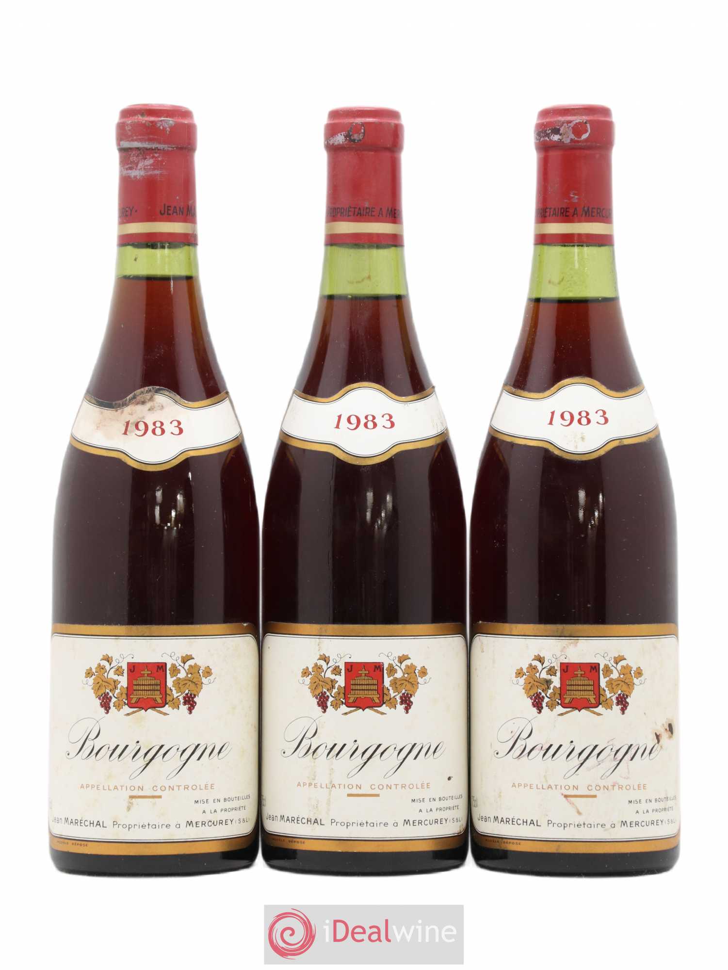 Bourgogne Jean Maréchal 1983 - Lot de 3 bouteilles - 0