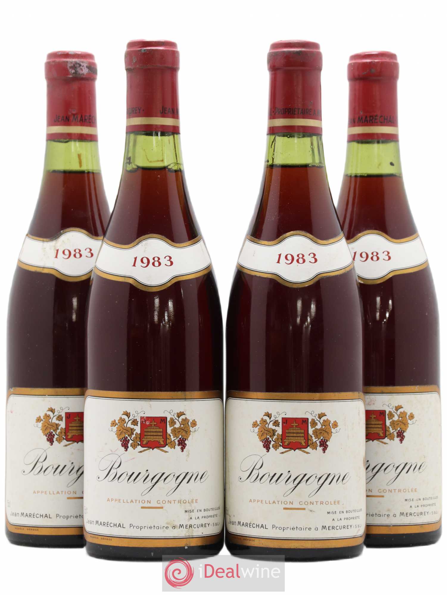 Bourgogne Jean Maréchal 1983 - Lot de 4 bouteilles - 0