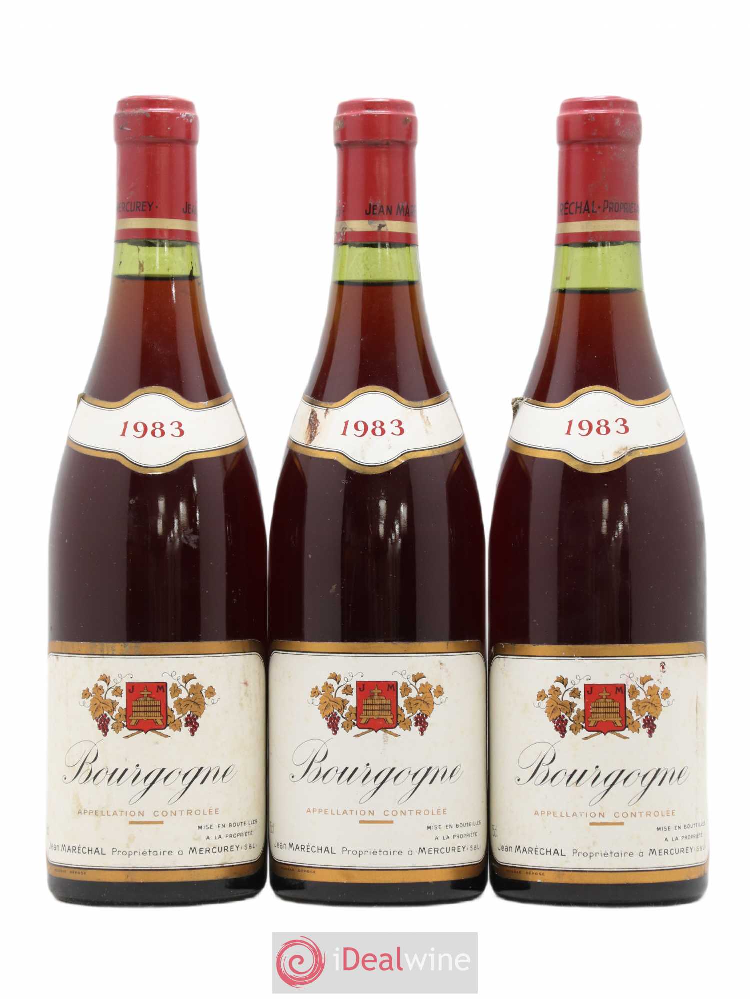 Bourgogne Jean Maréchal 1983 - Lot de 3 bouteilles - 0