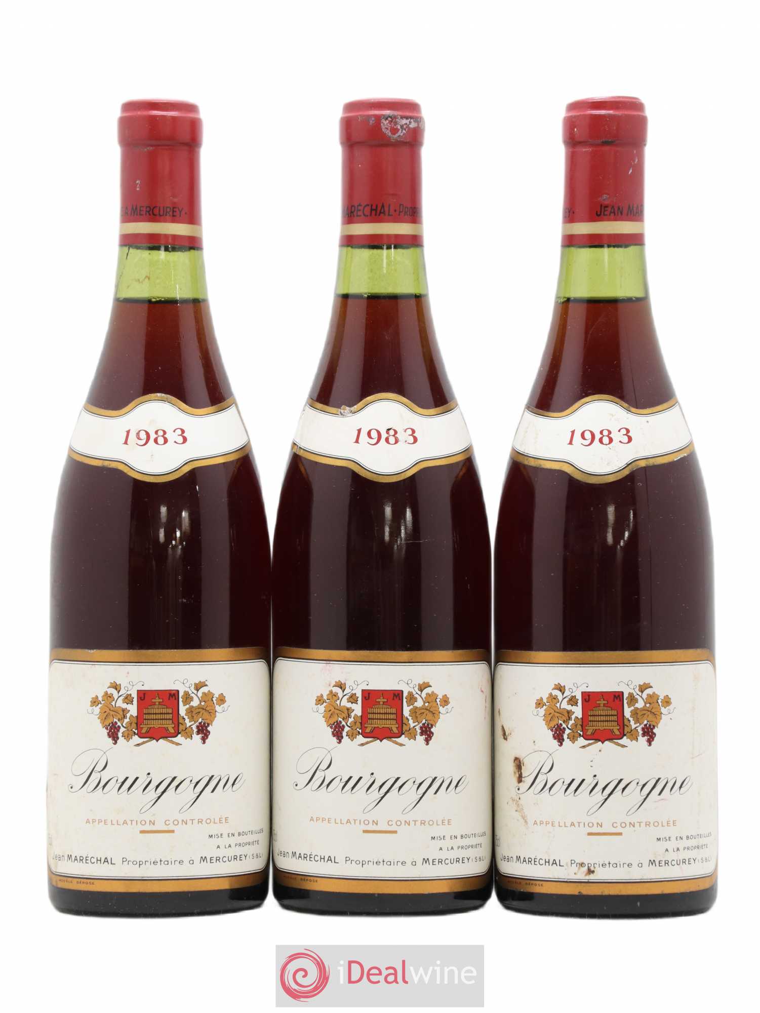 Bourgogne Jean Maréchal 1983 - Lot de 3 bouteilles - 0