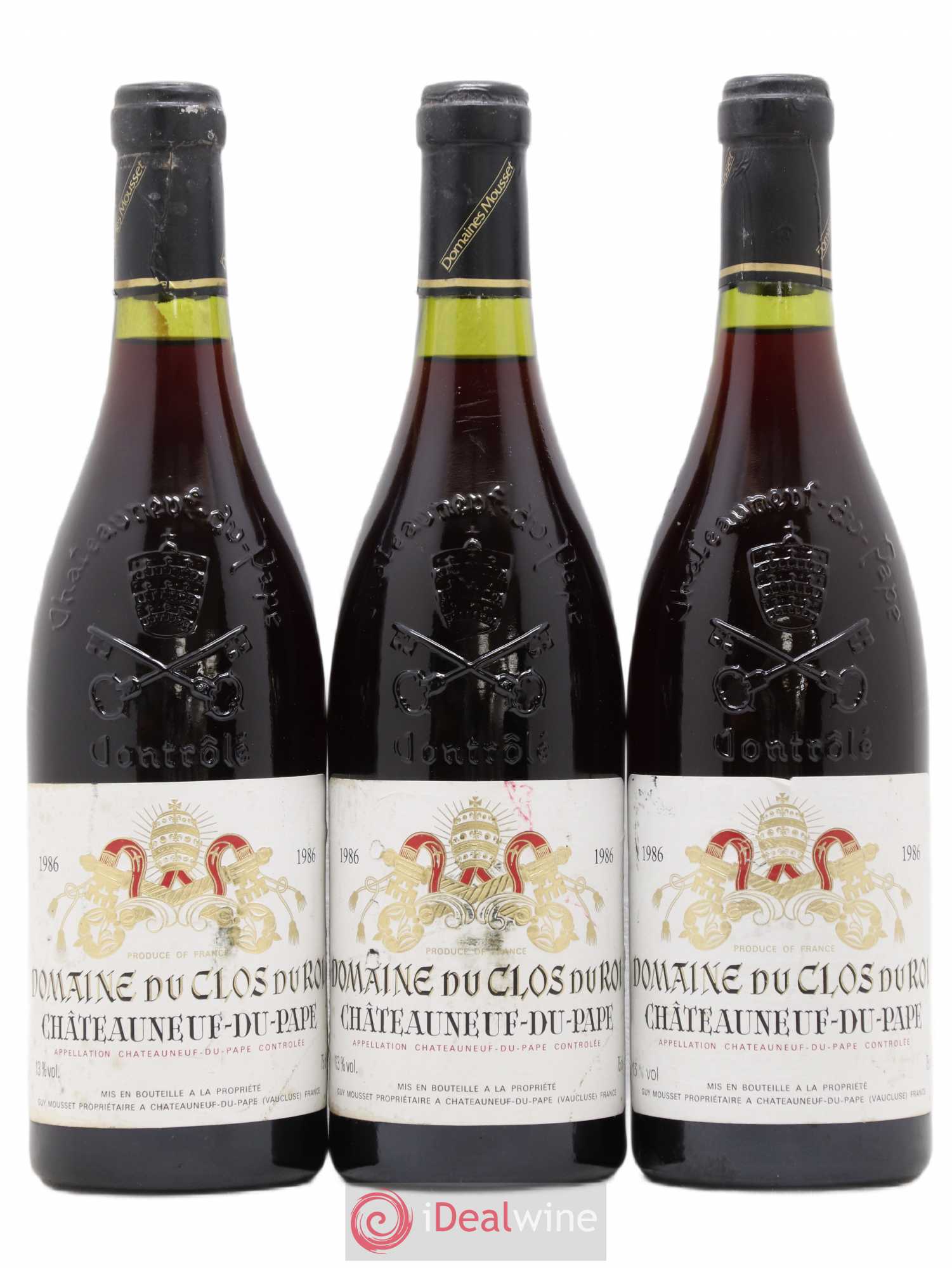Châteauneuf-du-Pape Domaine du Clos du Roi 1986 - Posten von 3 Flaschen - 0
