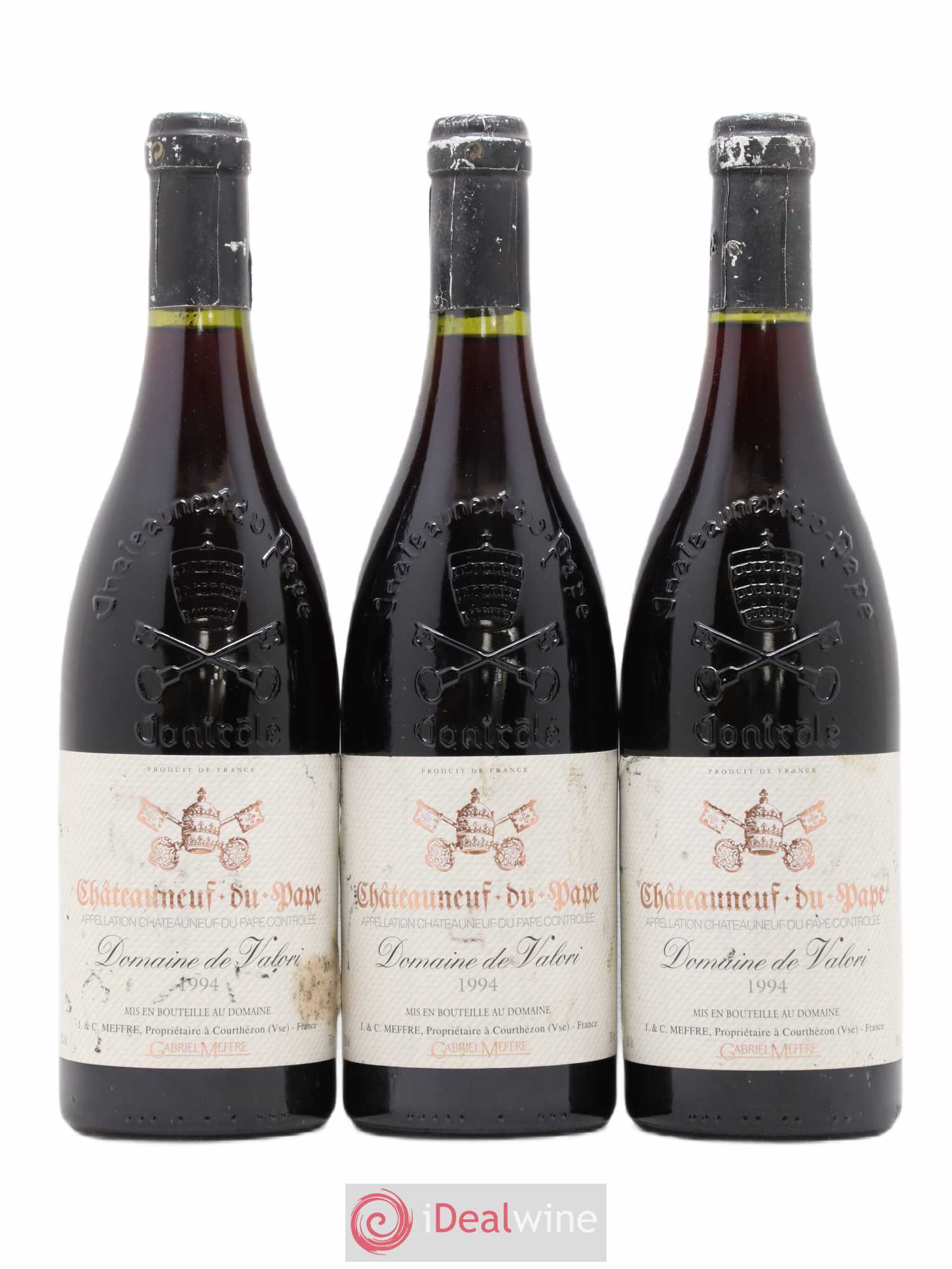 Châteauneuf-du-Pape Domaine de Valori 1994 - Lot de 3 bouteilles - 0