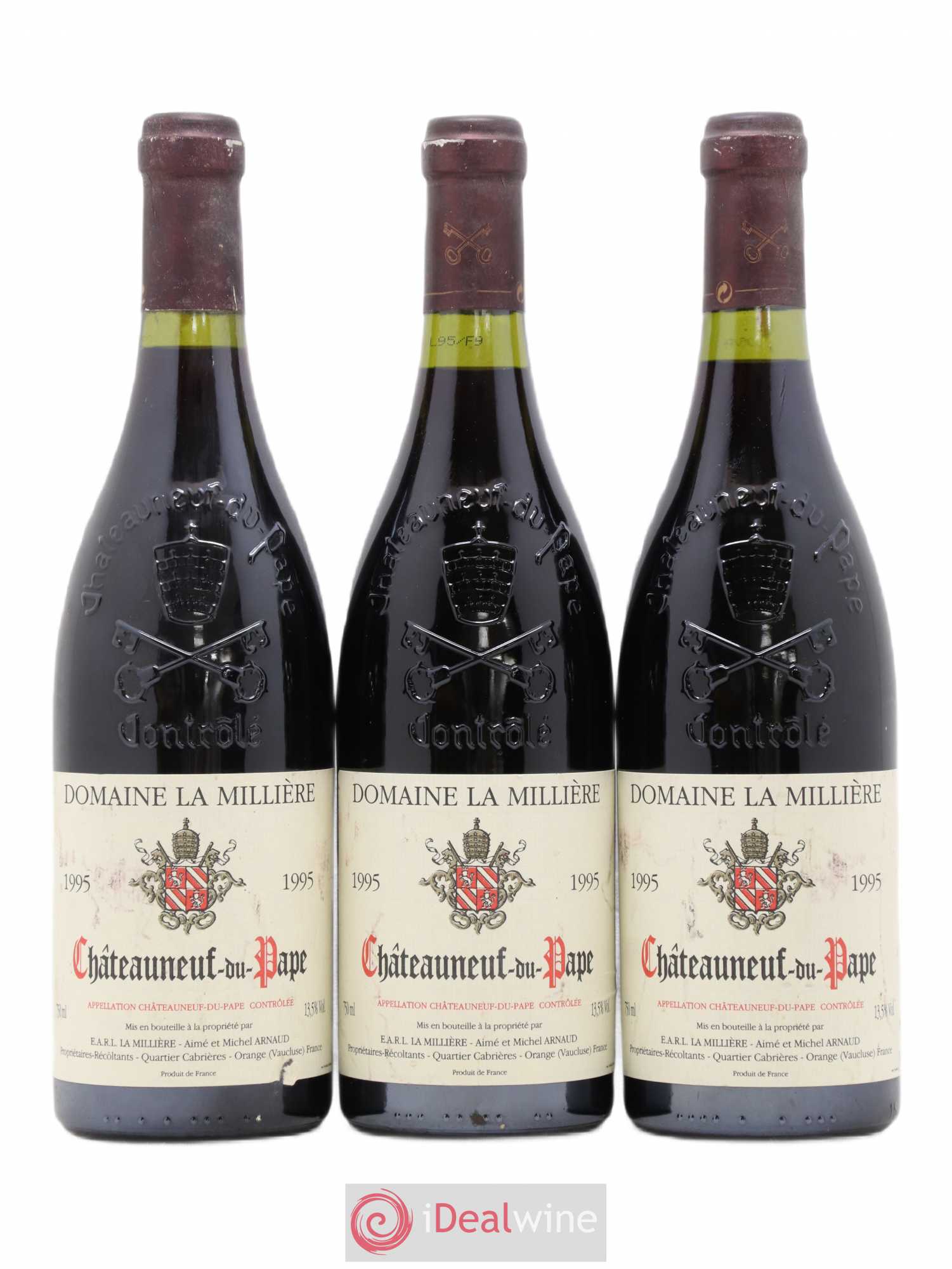 Châteauneuf-du-Pape Domaine La Millière 1995 - Posten von 3 Flaschen - 0