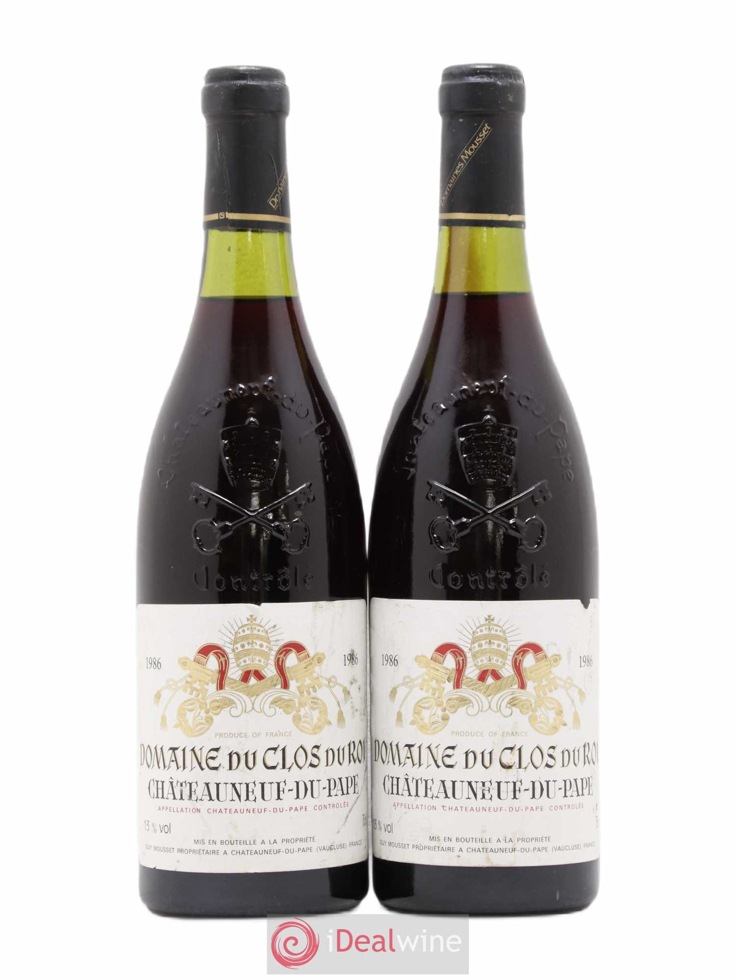 Châteauneuf-du-Pape Domaine du Clos du Roi 1986 - Posten von 2 Flaschen - 0