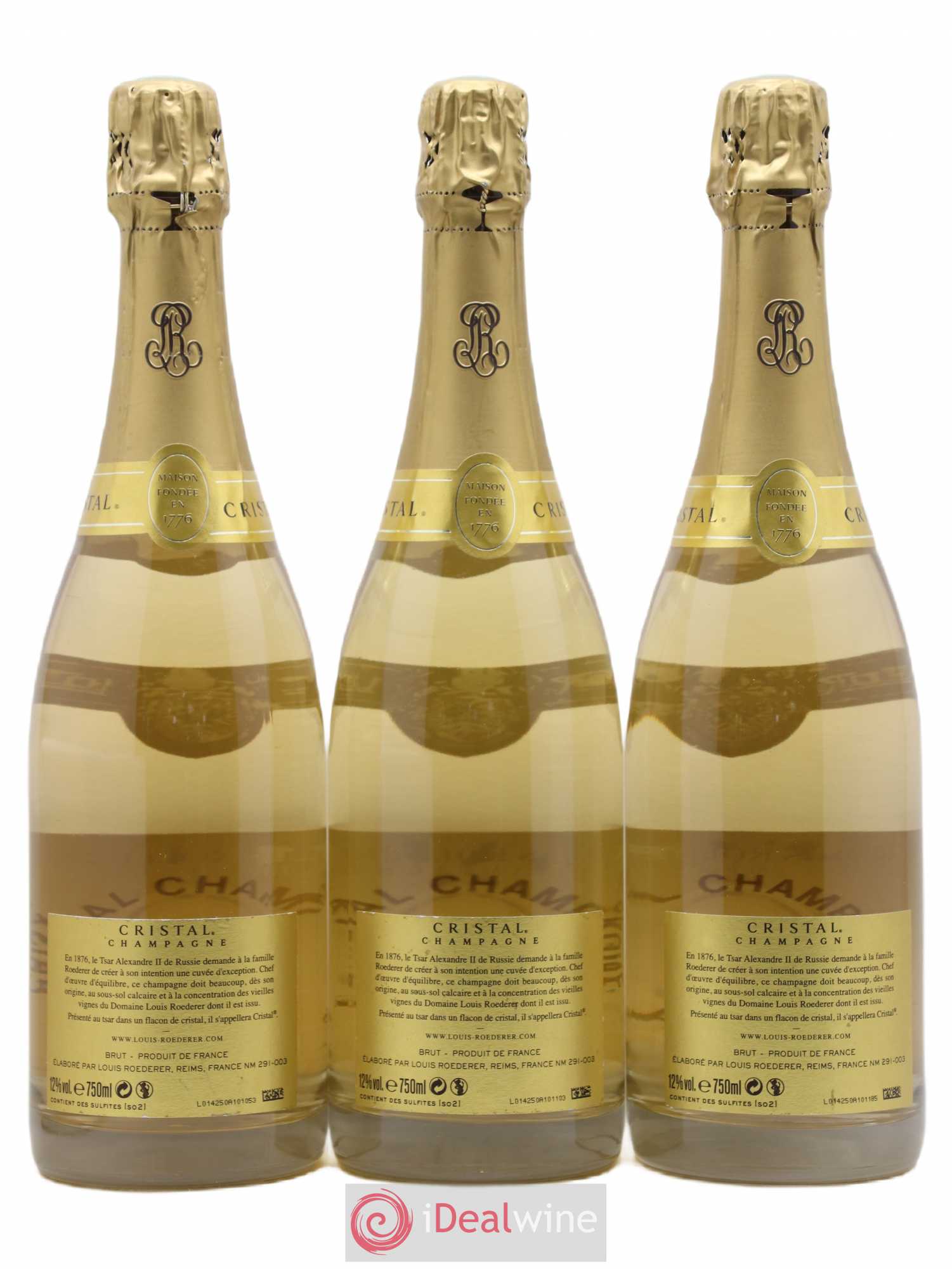 Cristal Louis Roederer Brut 2013 - Lot de 3 bouteilles - 1