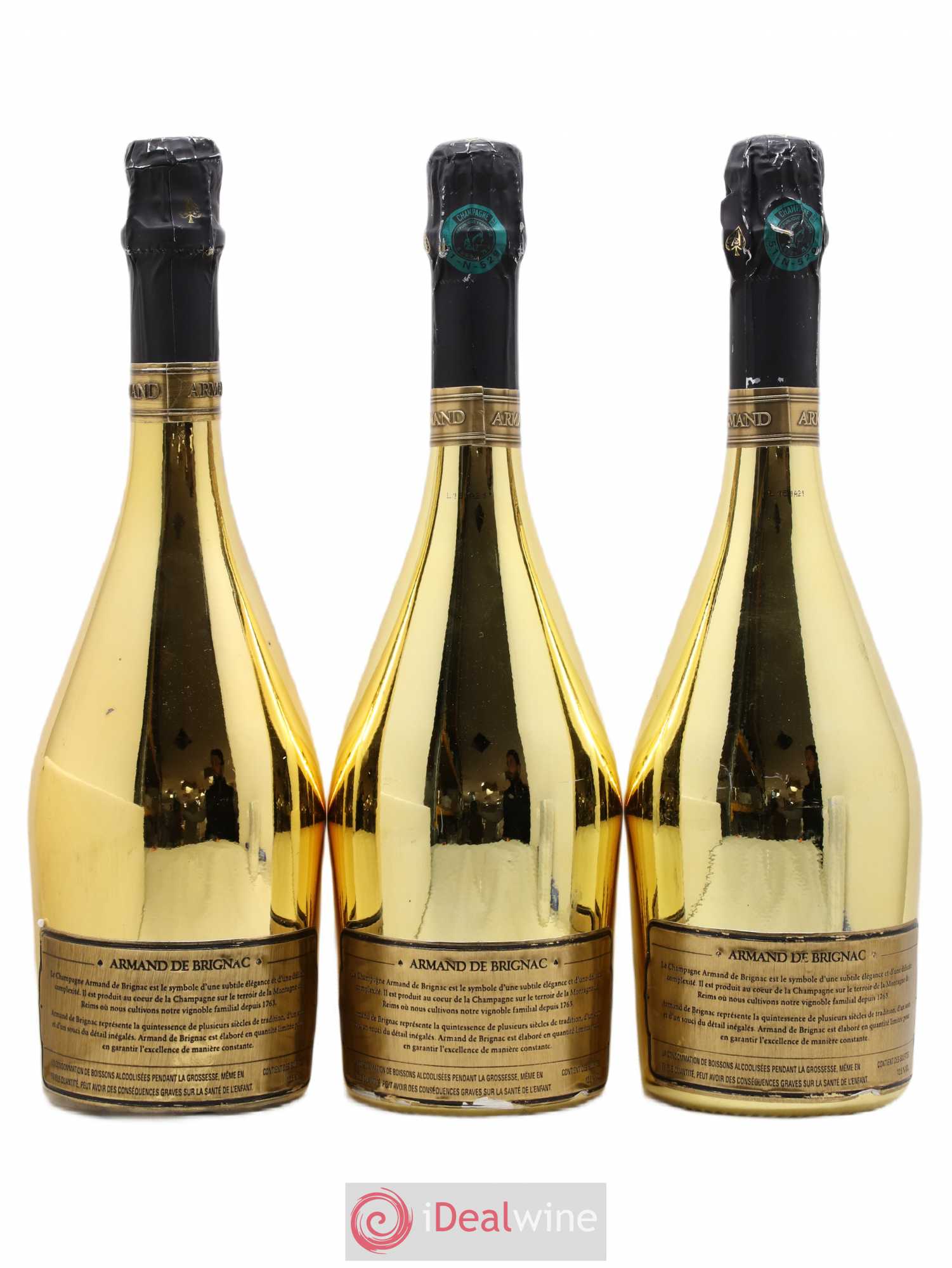 Gold Brut Armand de Brignac Brut - Posten von 3 Flaschen - 1