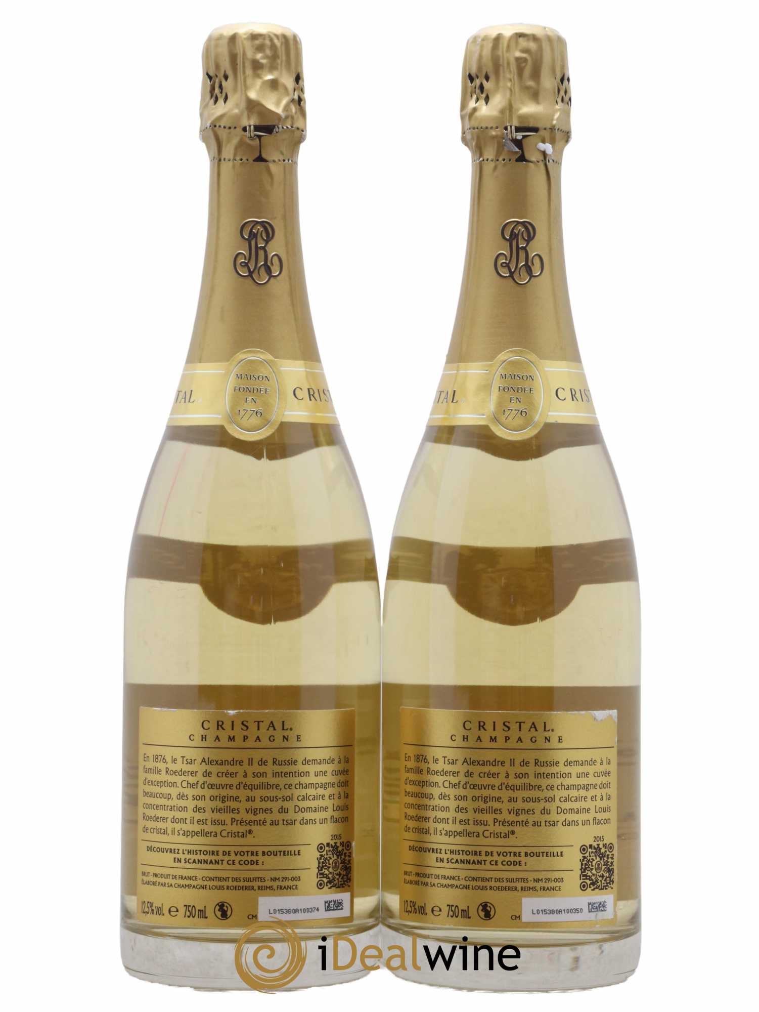 Cristal Louis Roederer 2015 - Lot de 2 bouteilles - 1