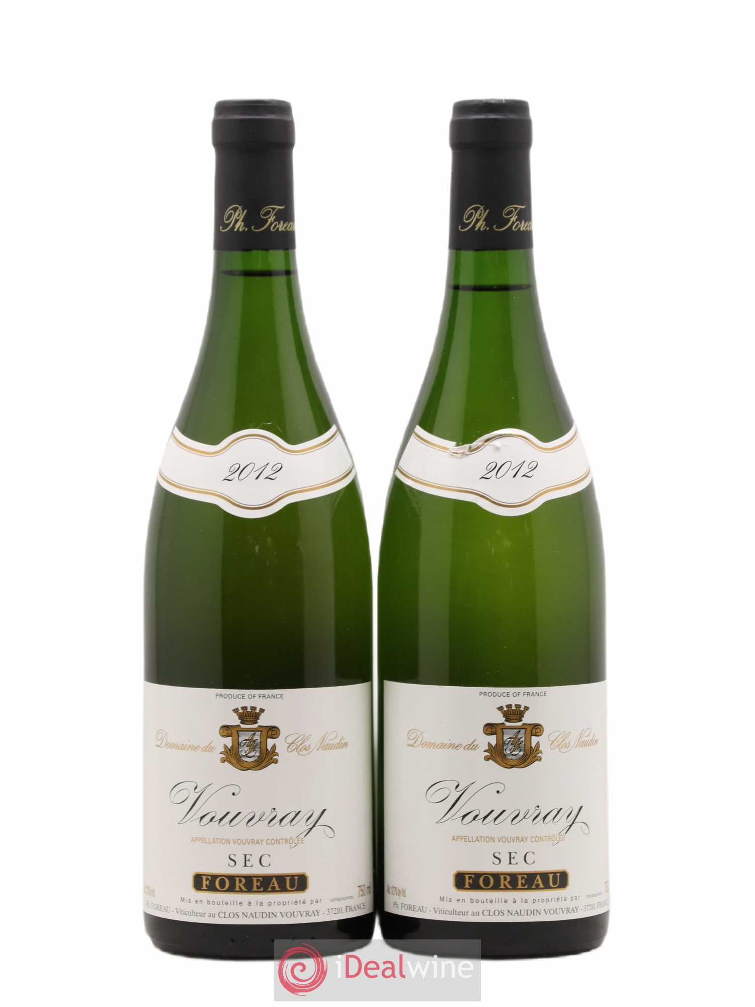 Vouvray Sec Clos Naudin - Philippe Foreau 2012 - Lot de 2 bouteilles - 0
