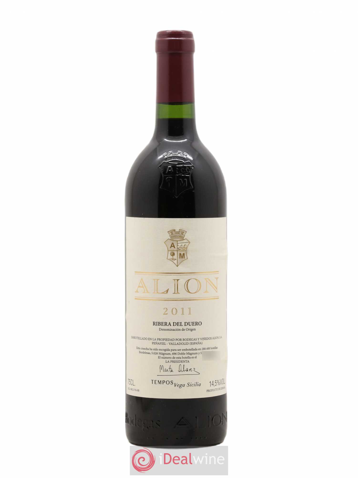 Ribera Del Duero DO Vega Sicilia Alion Famille Alvarez 2011 - Lot de 1 bouteille - 0