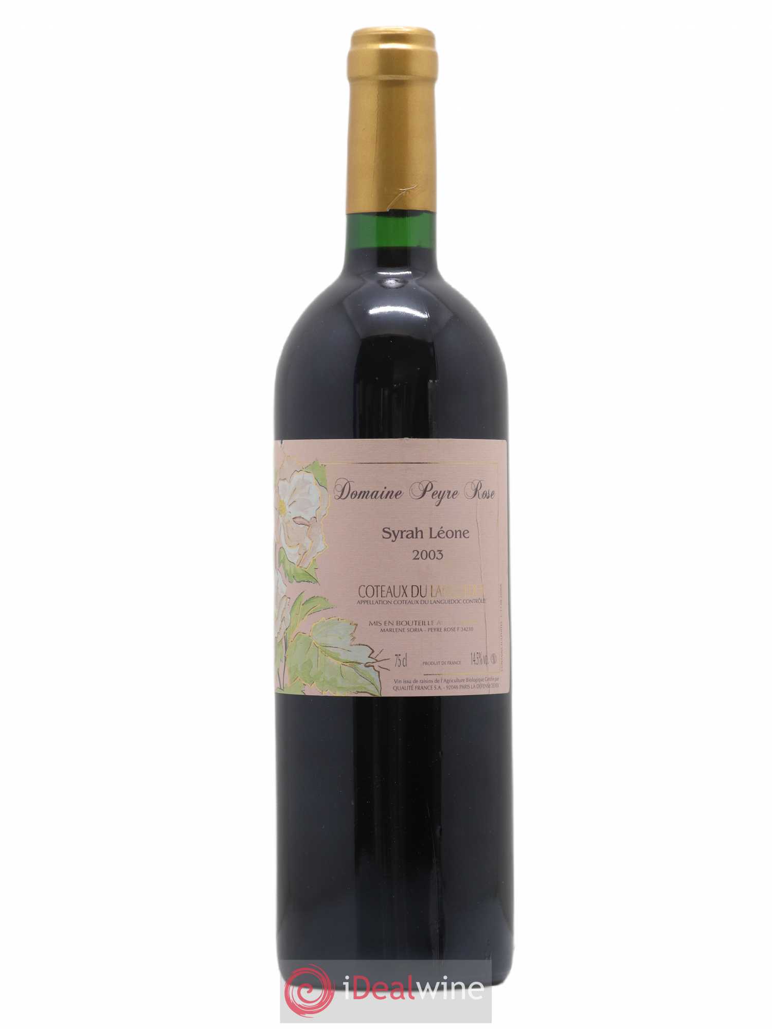 Coteaux du Languedoc Domaine Peyre Rose Belle Léone (anciennement Syrah Léone) Marlène Soria 2003 - Lot de 1 bouteille - 0