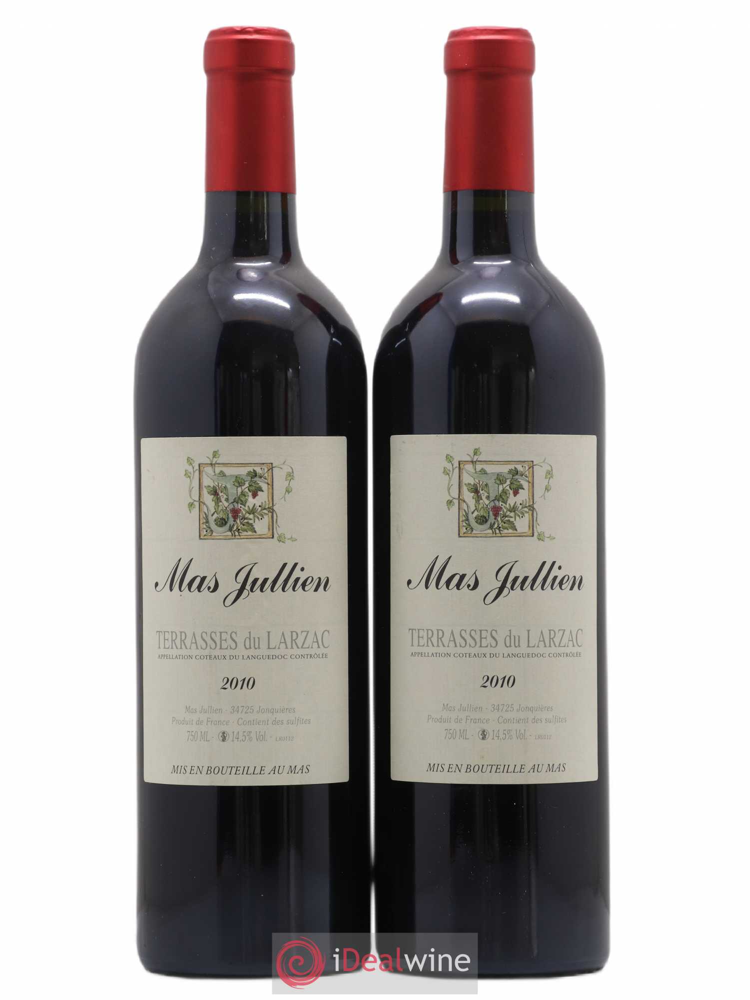 Terrasses du Larzac Mas Jullien Olivier Jullien 2010 - Lot de 2 bouteilles - 0