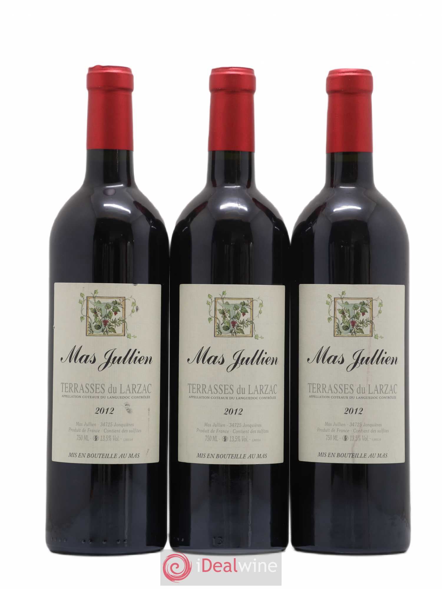 Terrasses du Larzac Mas Jullien Olivier Jullien 2012 - Lot de 3 bouteilles - 0