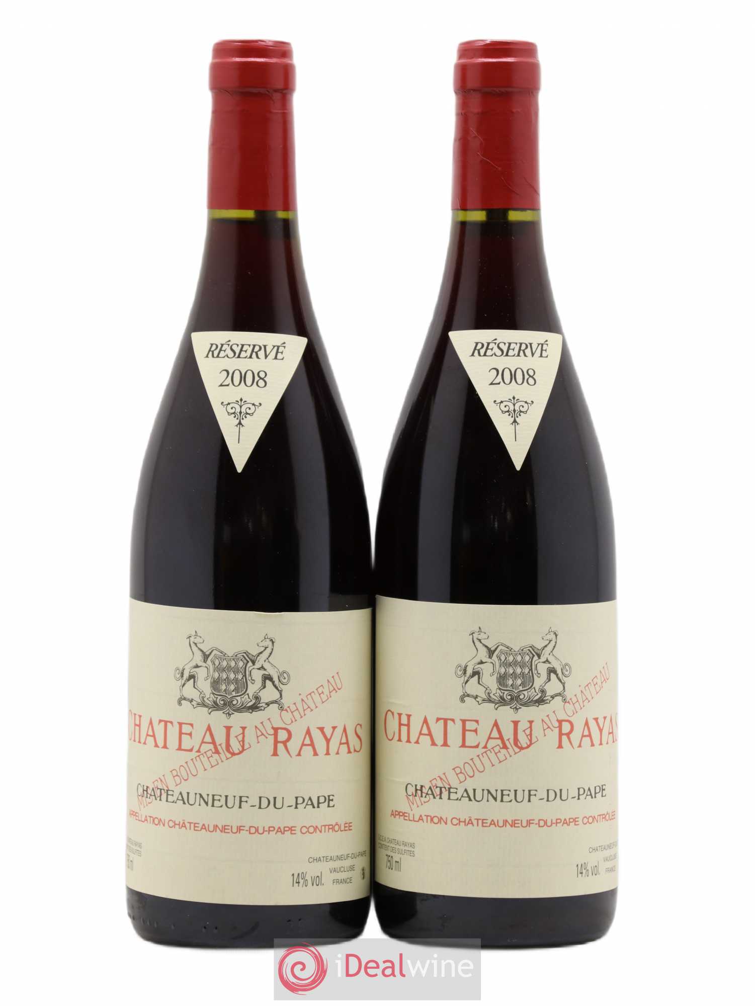 Châteauneuf-du-Pape Château Rayas Emmanuel Reynaud 2008 - Lot de 2 bouteilles - 0