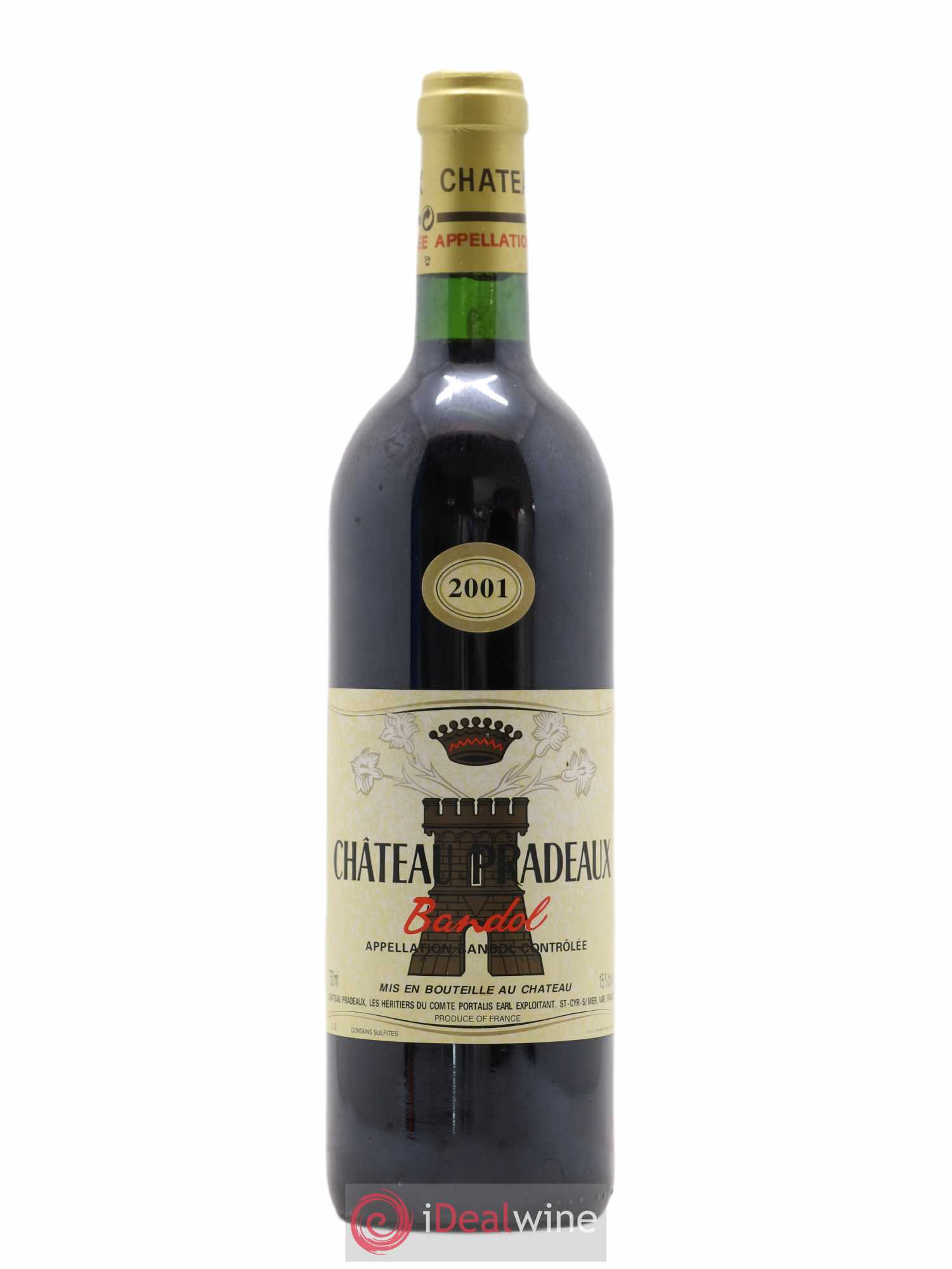 Bandol Château Pradeaux Famille Portalis 2001 - Lot de 1 bouteille - 0