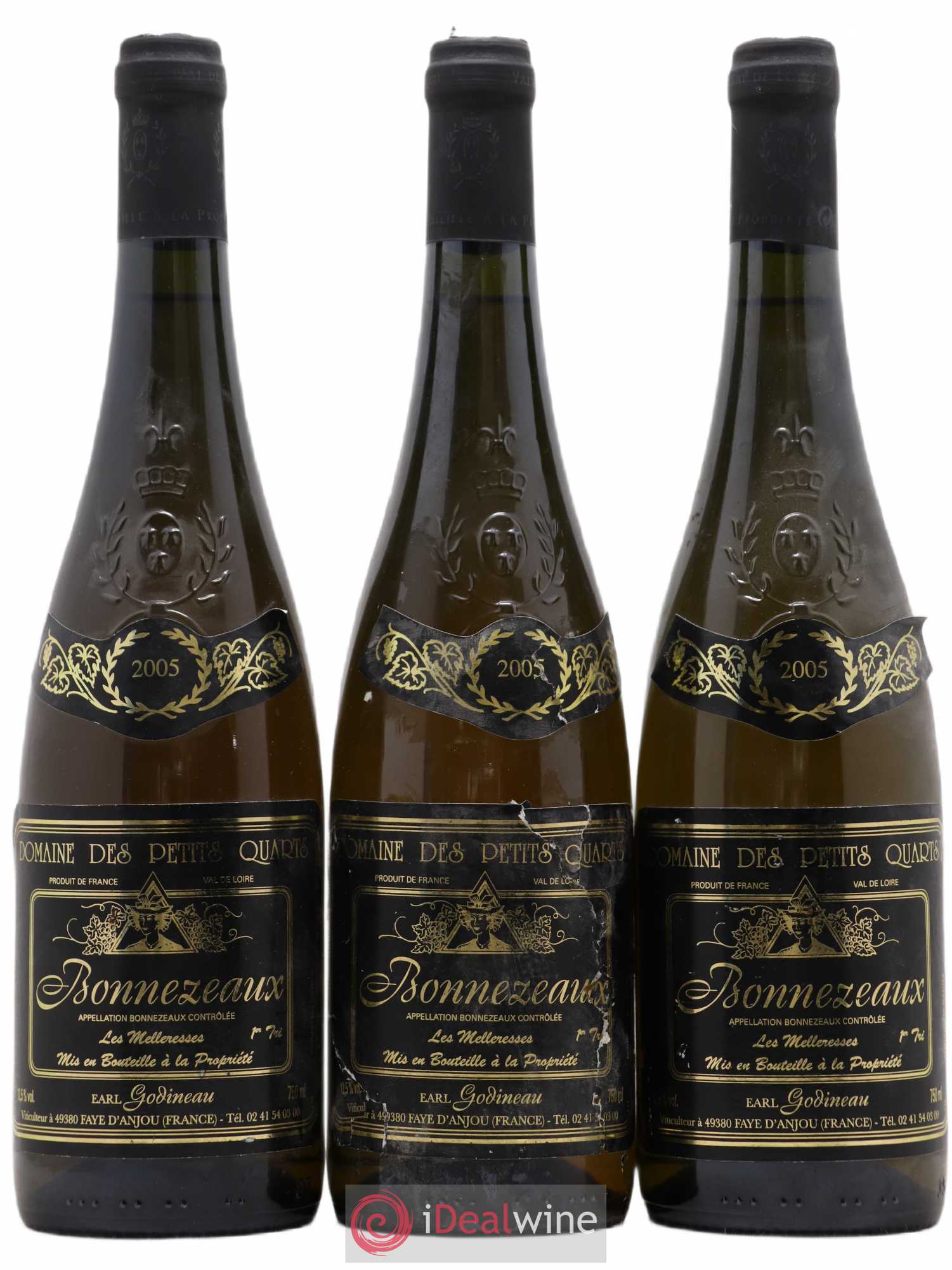 Bonnezeaux Les Melleresses 1Er Tri Domaine Des Petits Quarts 2005 - Lotto di 3 bottiglie - 0