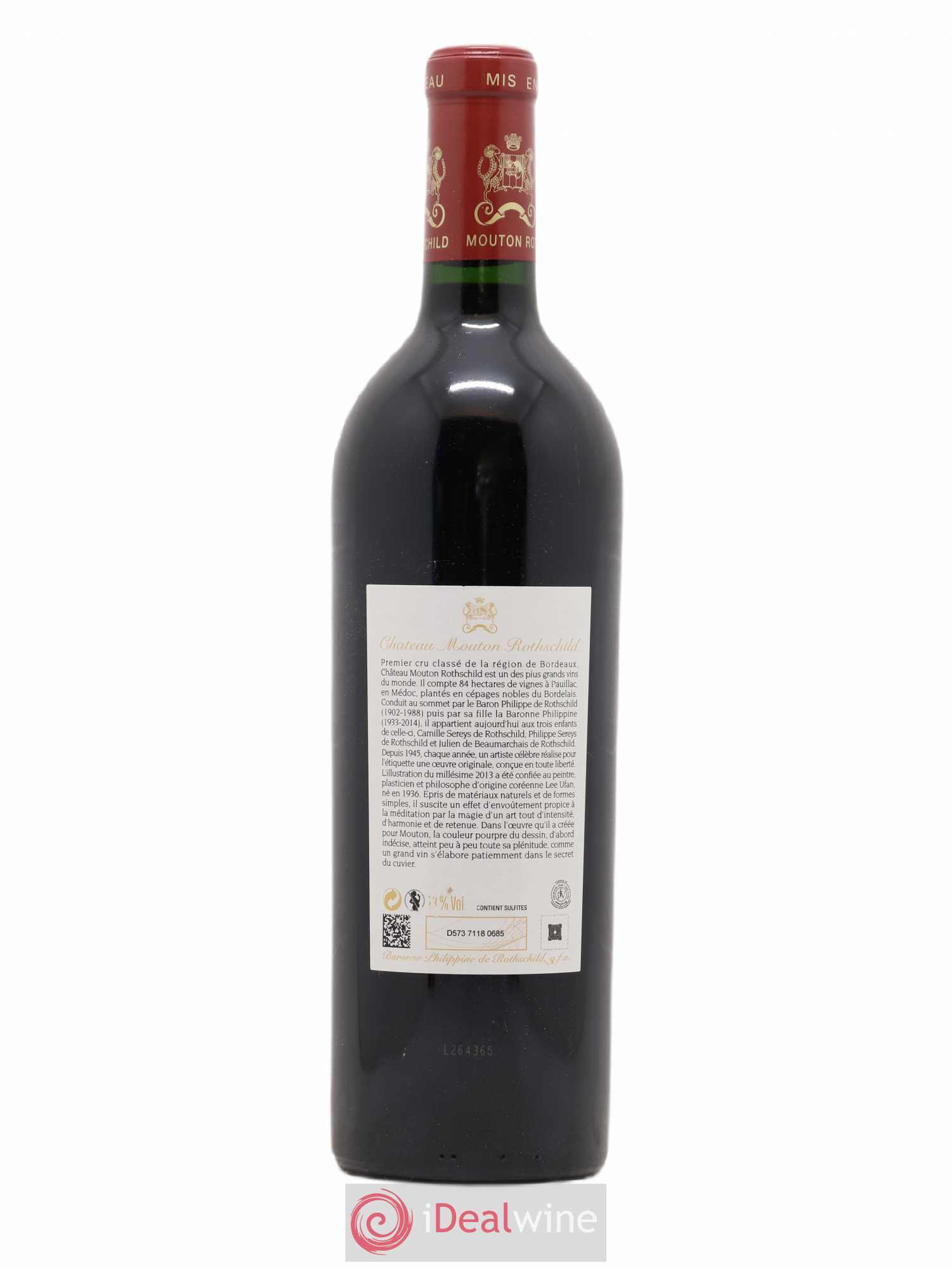 Château Mouton Rothschild 1er Grand Cru Classé 2013 - Lot de 1 bouteille - 1