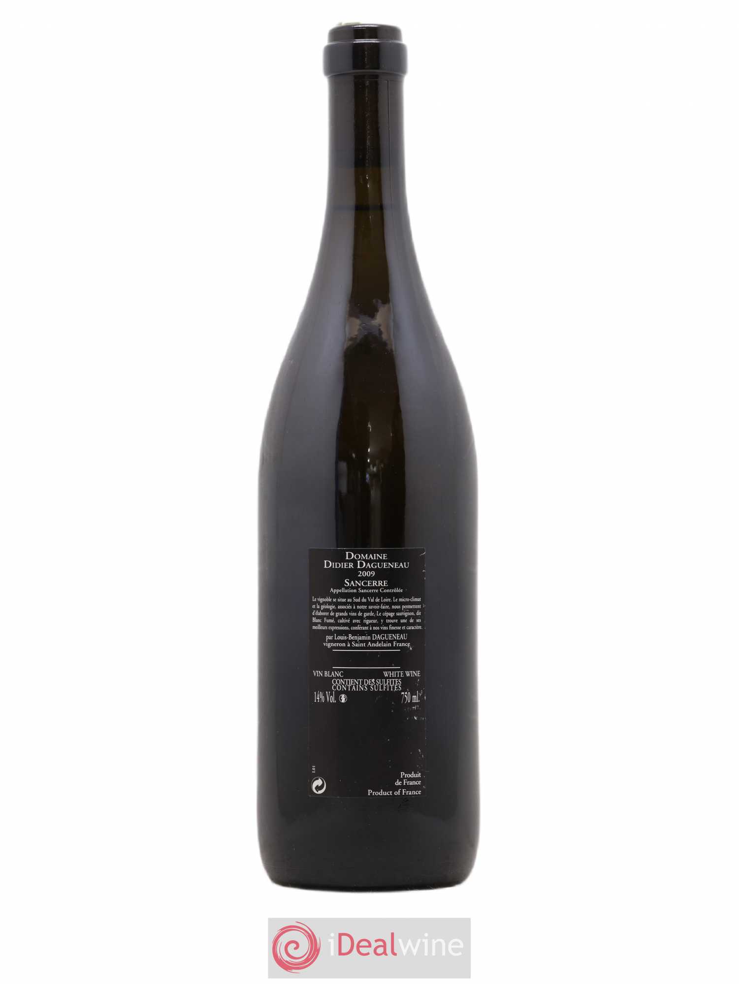 Sancerre Le Mont Damné Chavignol Dagueneau (Domaine Didier - Louis-Benjamin) 2009 - Lot de 1 bouteille - 1