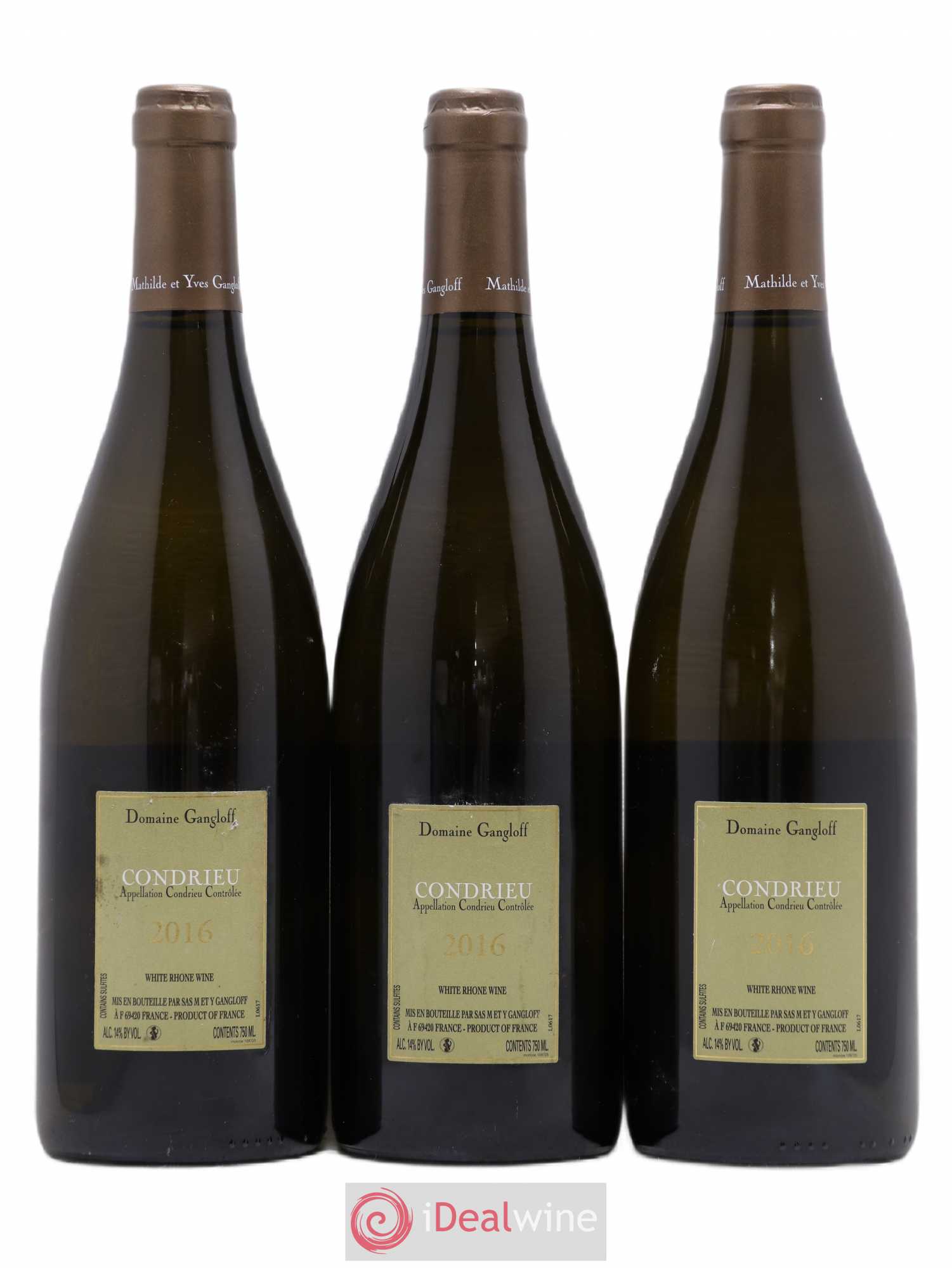Condrieu Domaine Gangloff (Domaine) 2016 - Lot de 3 bouteilles - 1