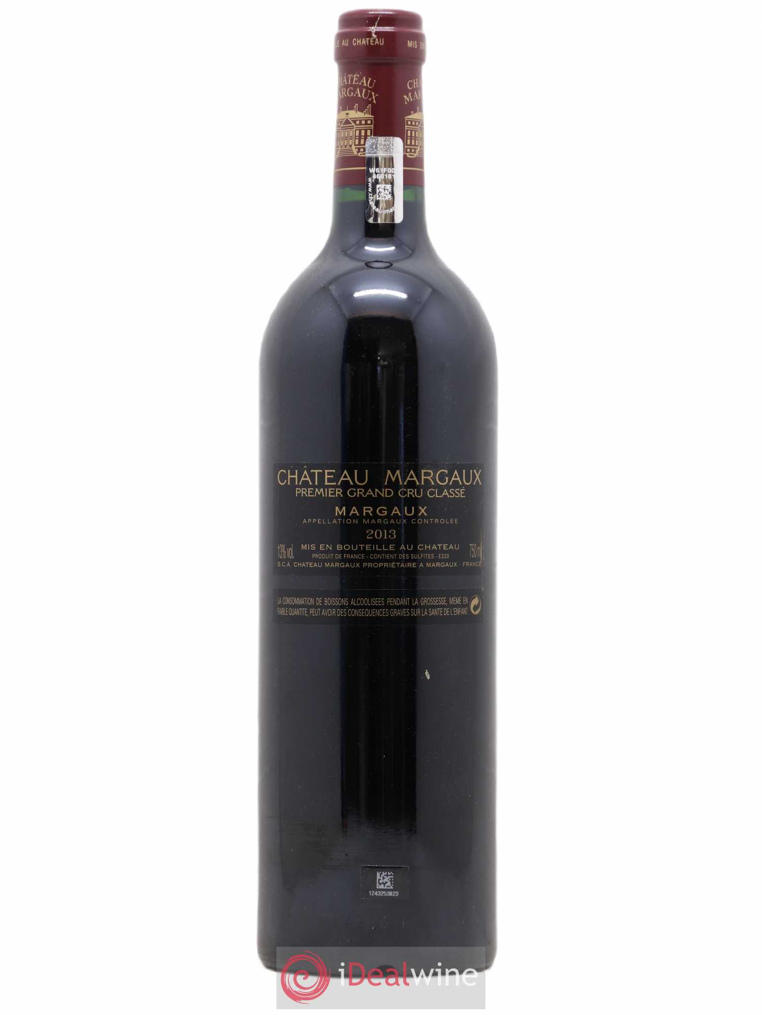 Château Margaux 1er Grand Cru Classé 2013 - Lot de 1 bouteille - 1